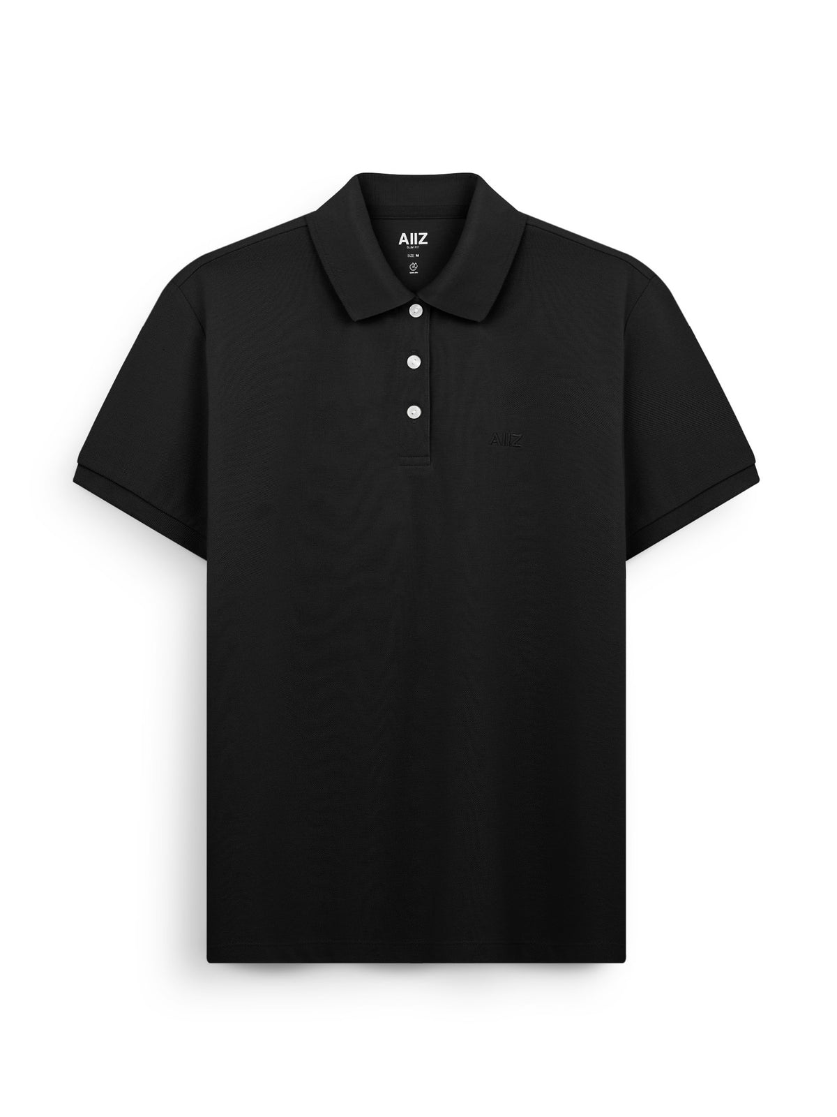 Women’s AIIZ Logo Polo Shirt (Black / L)