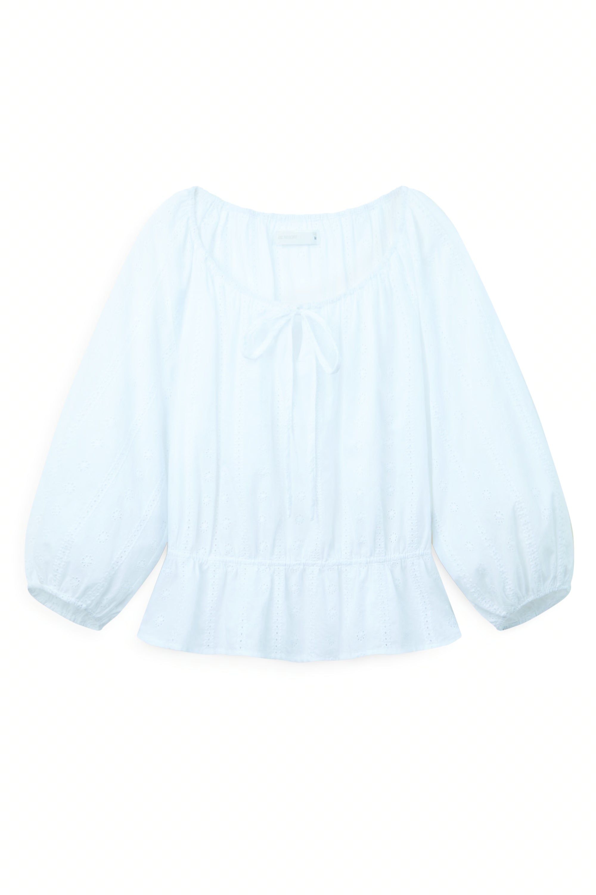 AIIZ Women's Embroidered Eyelet Blouse