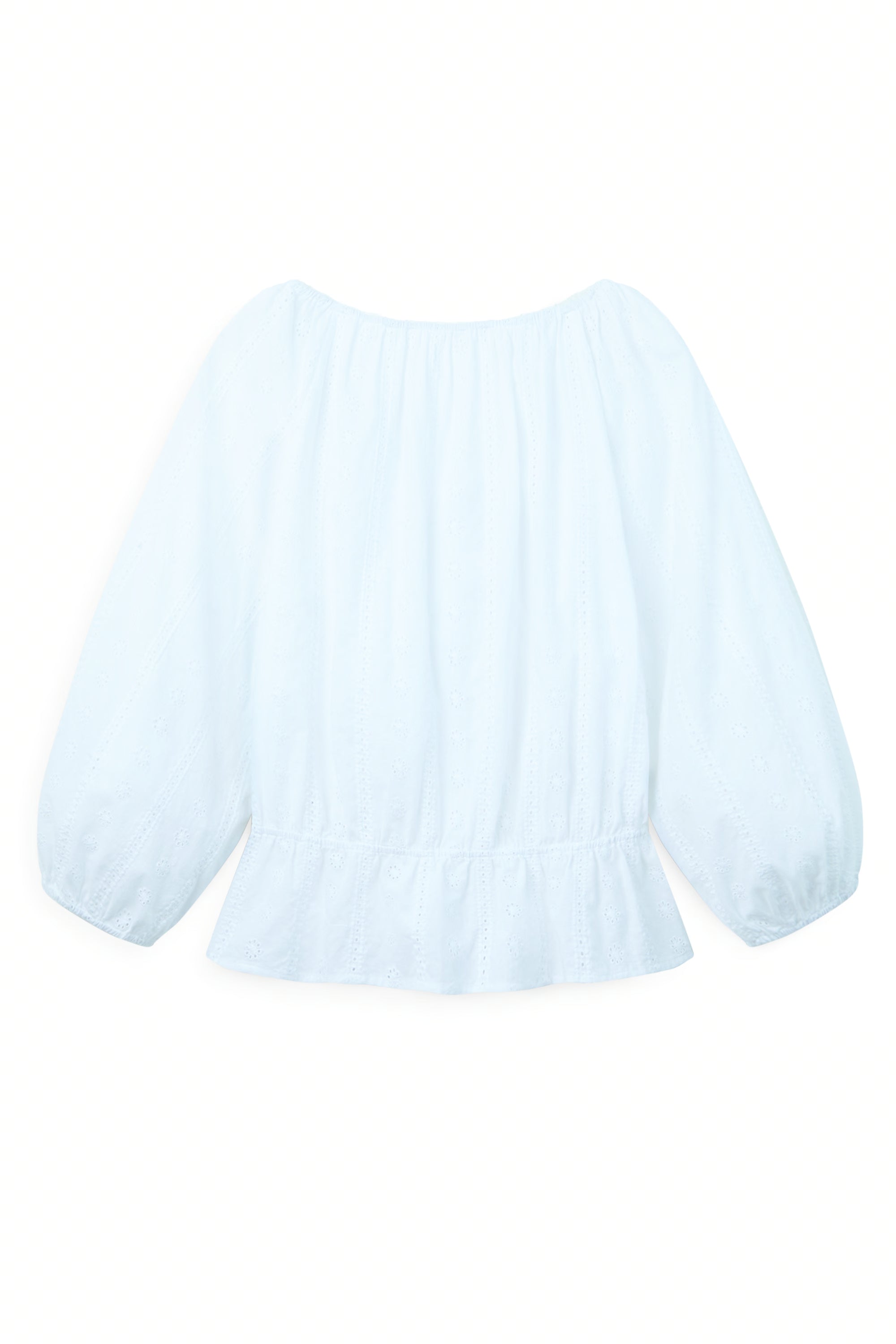 AIIZ Women's Embroidered Eyelet Blouse