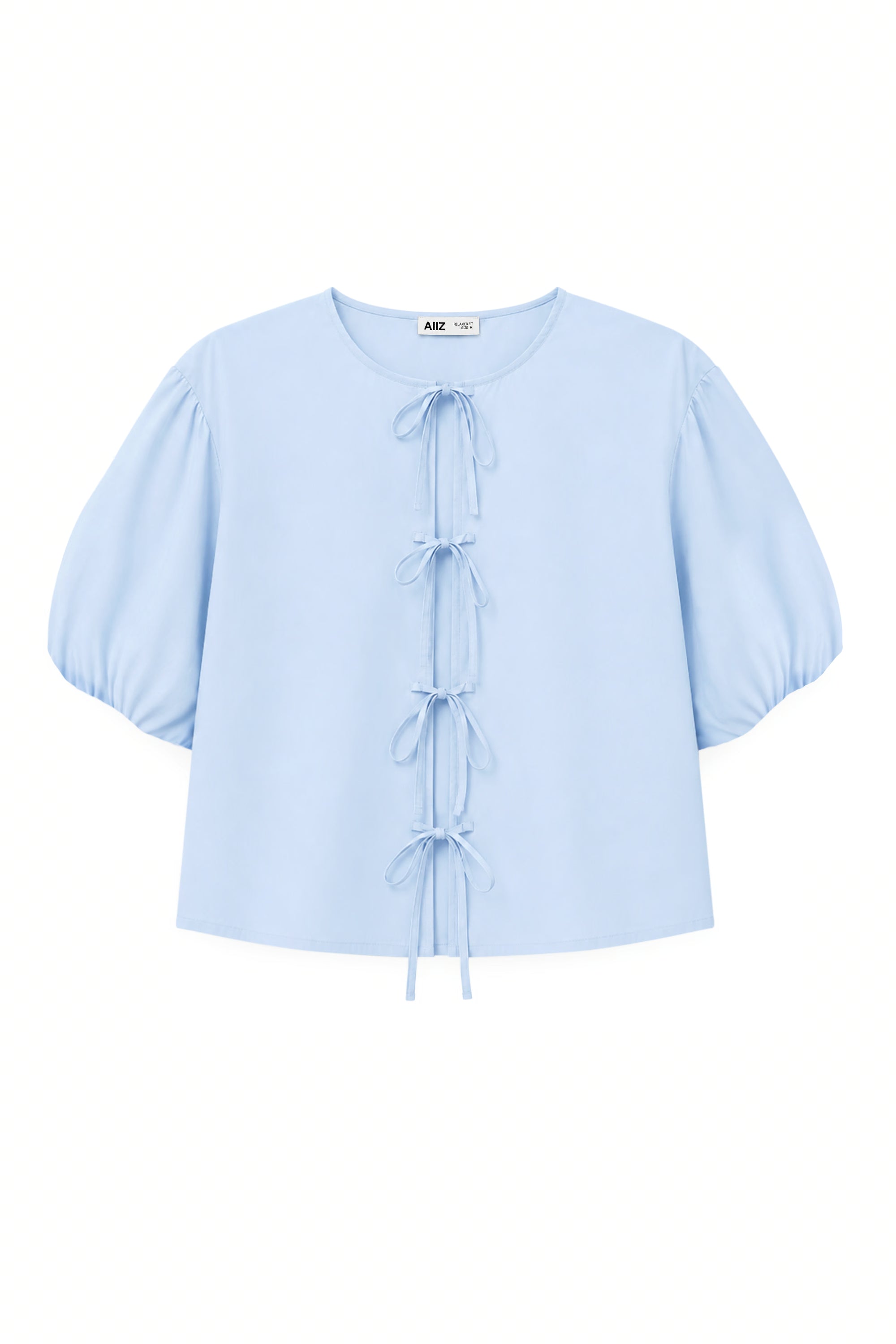 AIIZ Women's Short Sleeve Blouse with ruffles