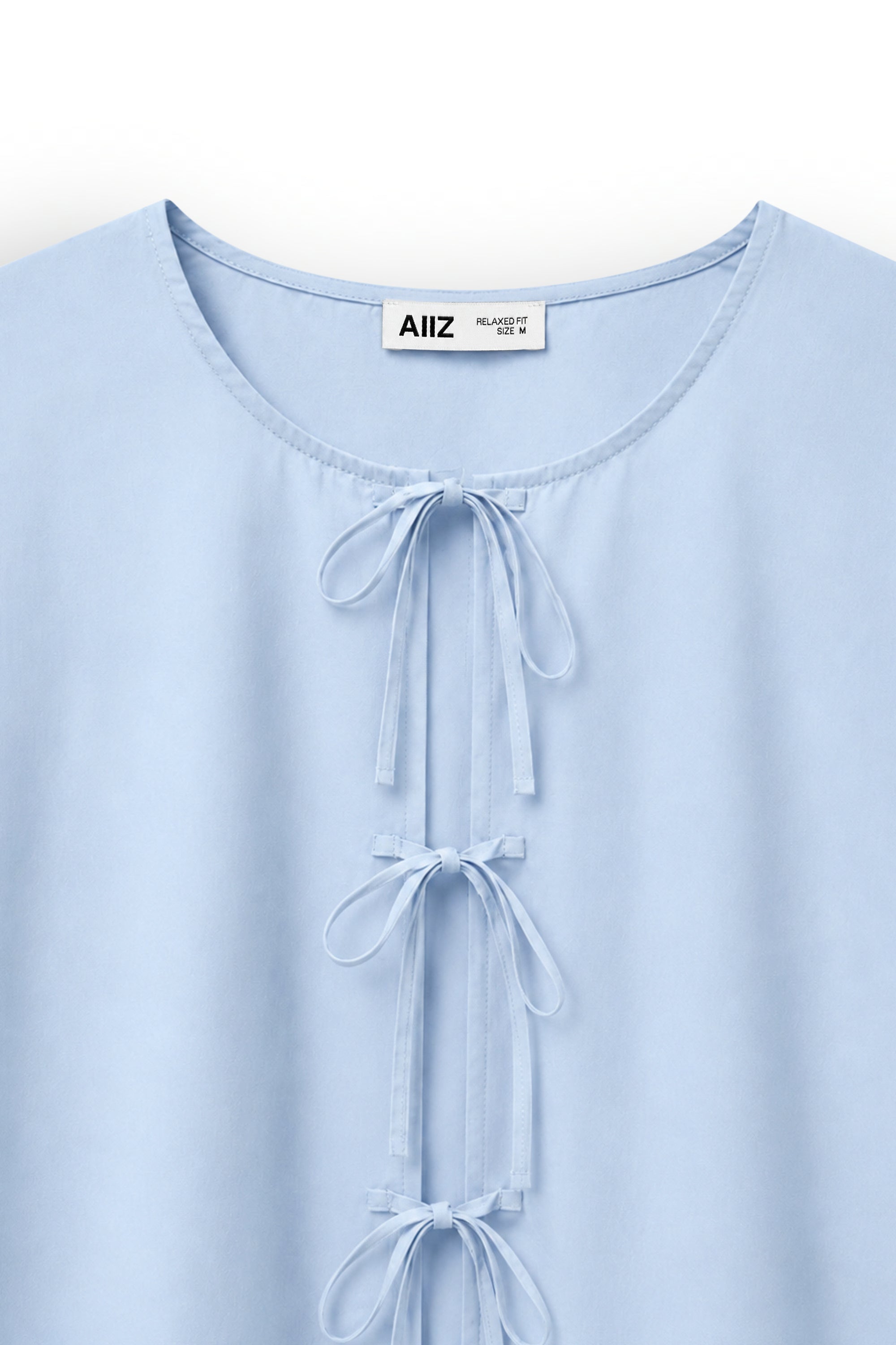 AIIZ Women's Short Sleeve Blouse with ruffles