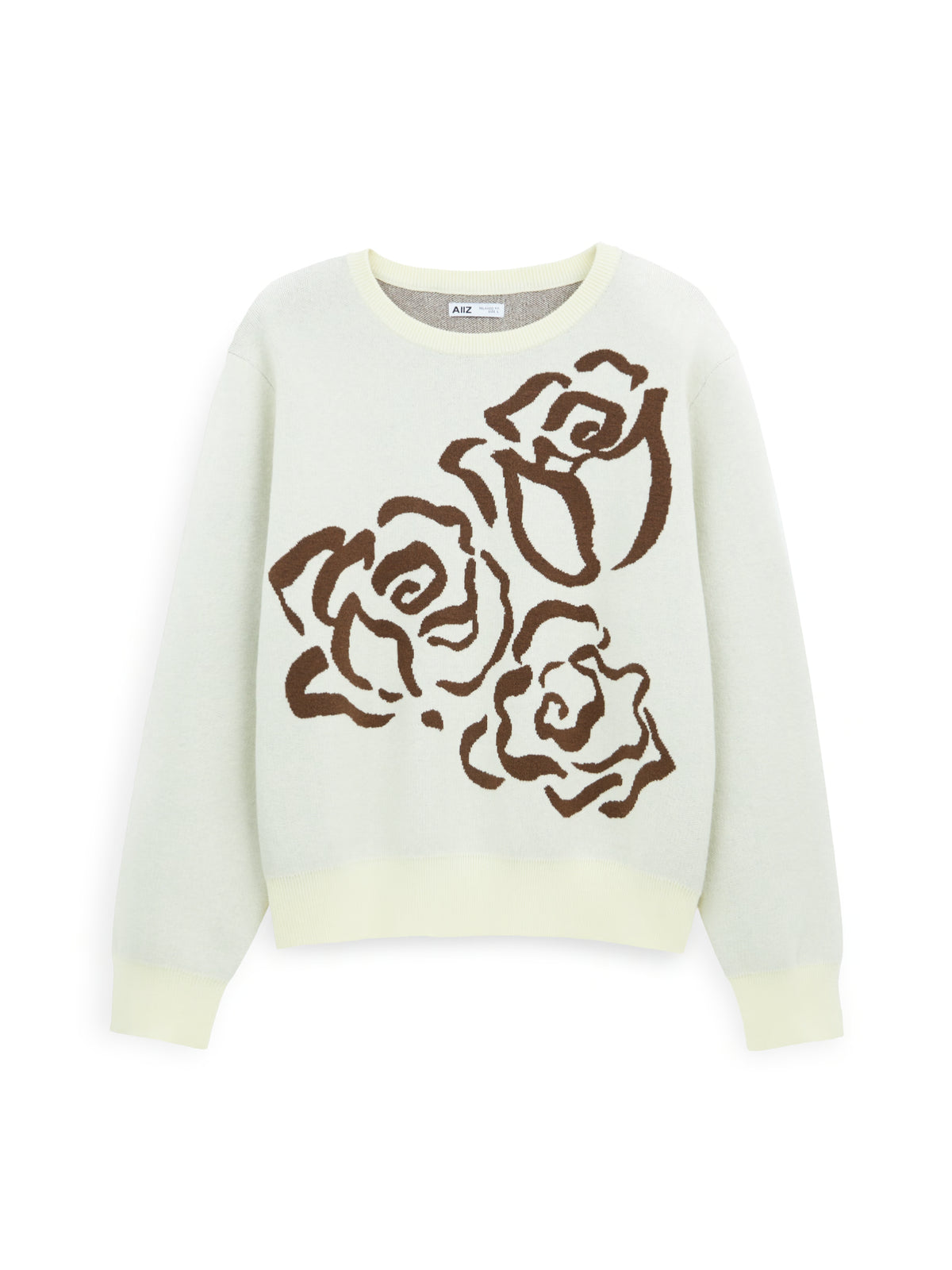 AIIZ Women's Rose Sweater (Cream / L)