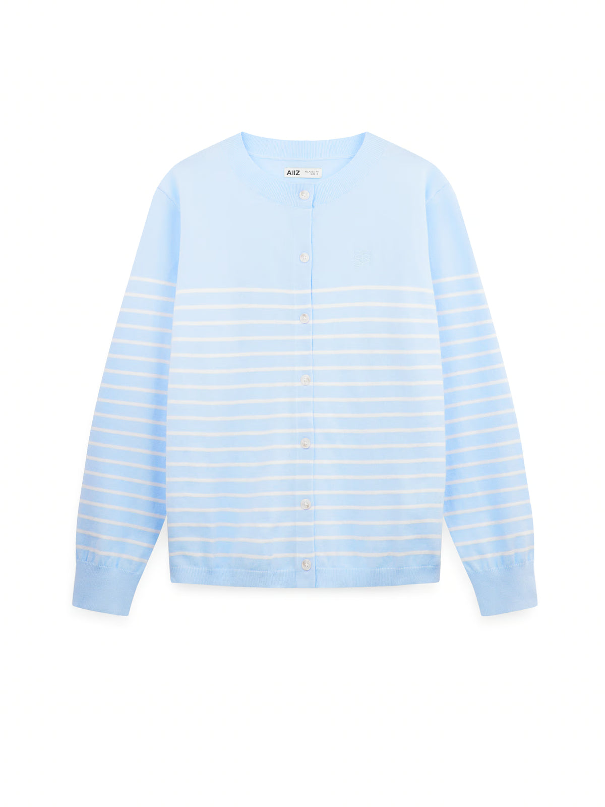 AIIZ Women's Stripe Cardigan (Blue / S)