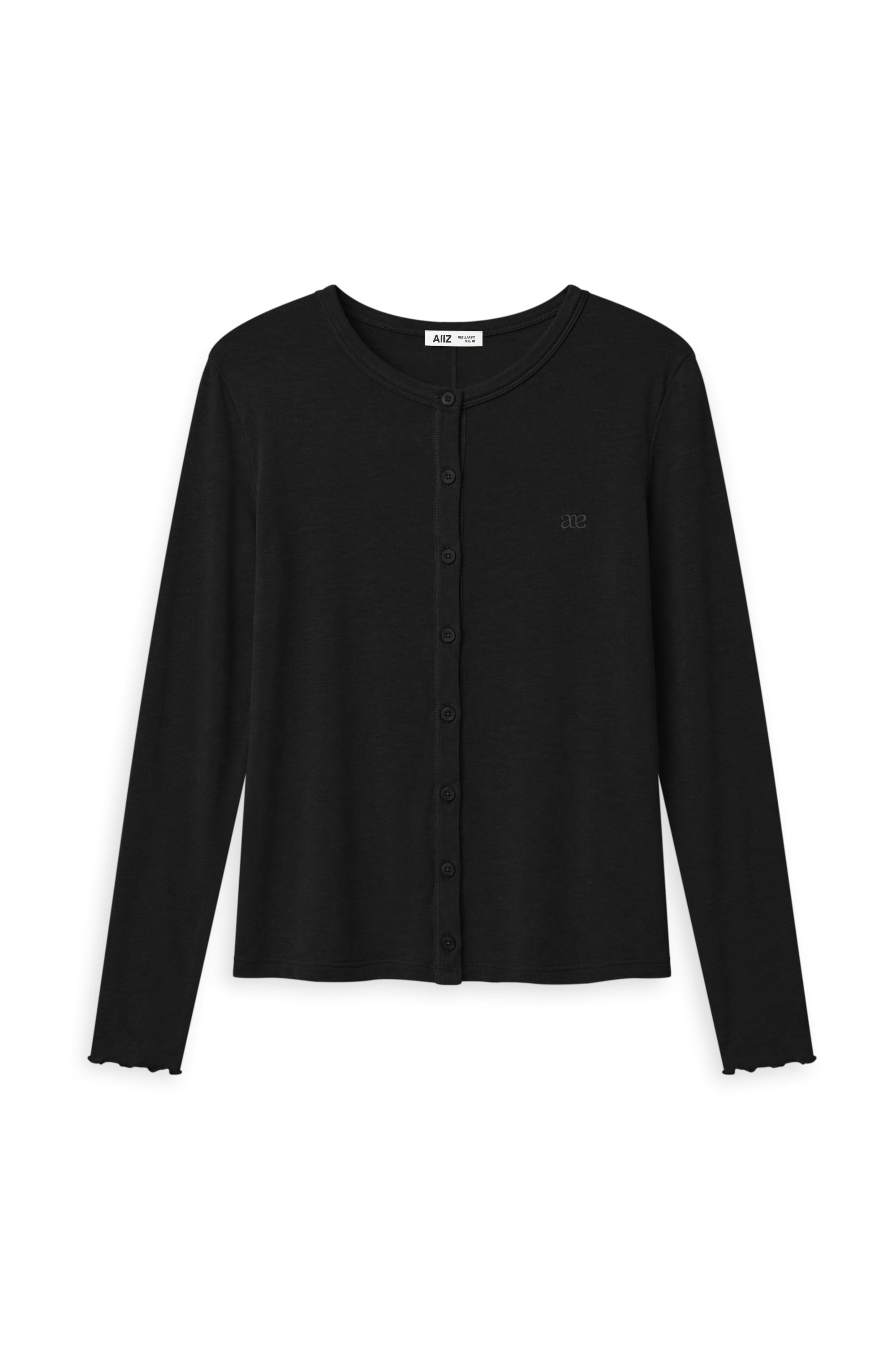 AIIZ Women's Soft Sheer Cardigan (Black / S)