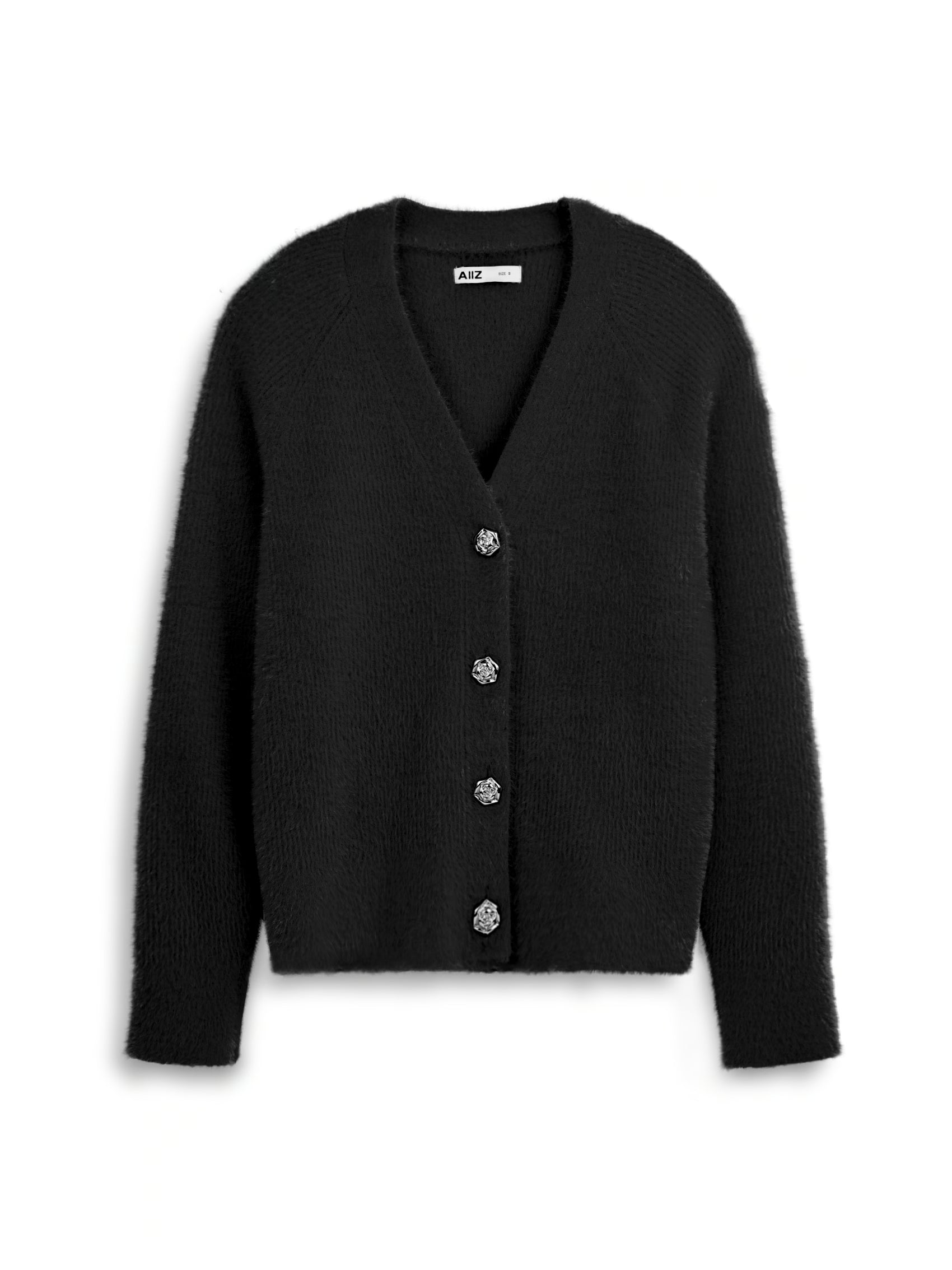 AIIZ Women's Fluffy Cardigan