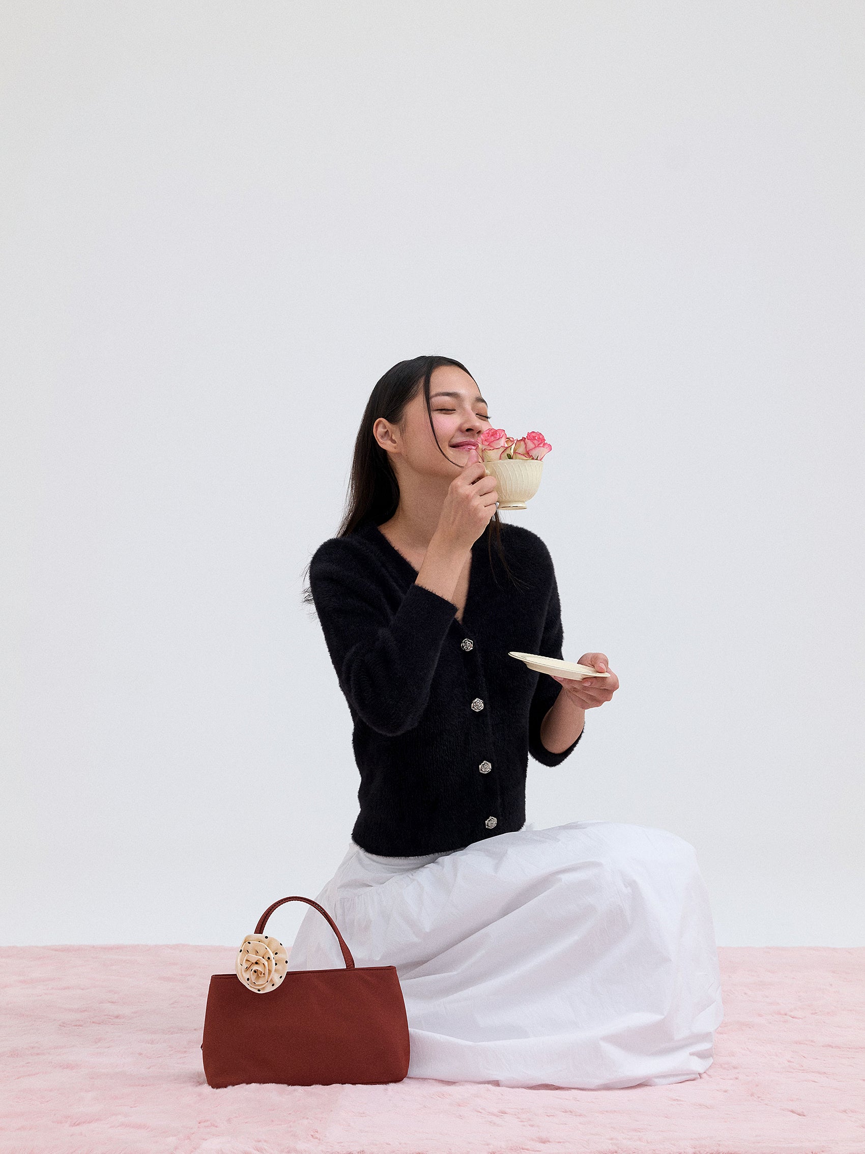 AIIZ Women's Fluffy Cardigan