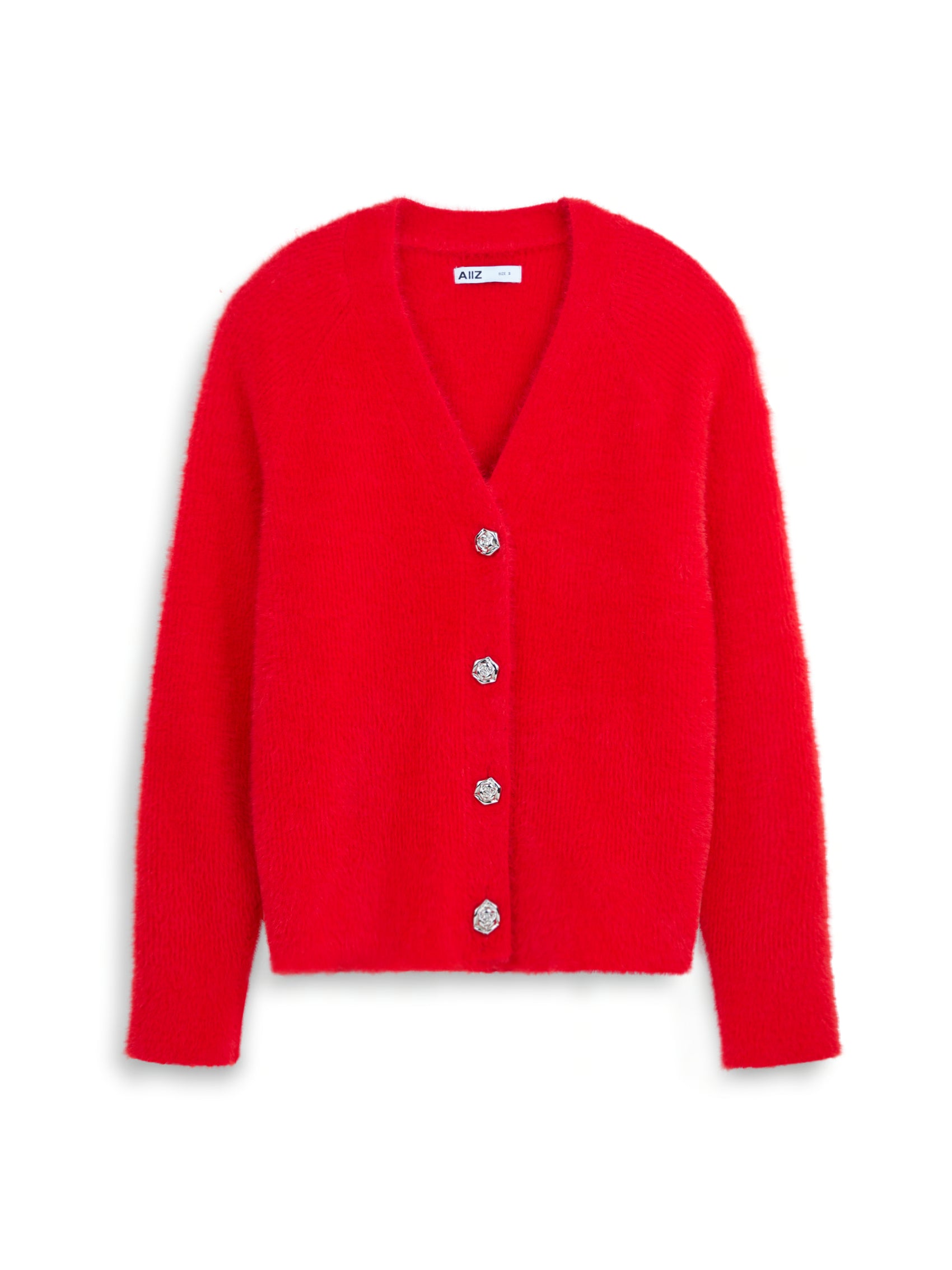 AIIZ Women's Fluffy Cardigan
