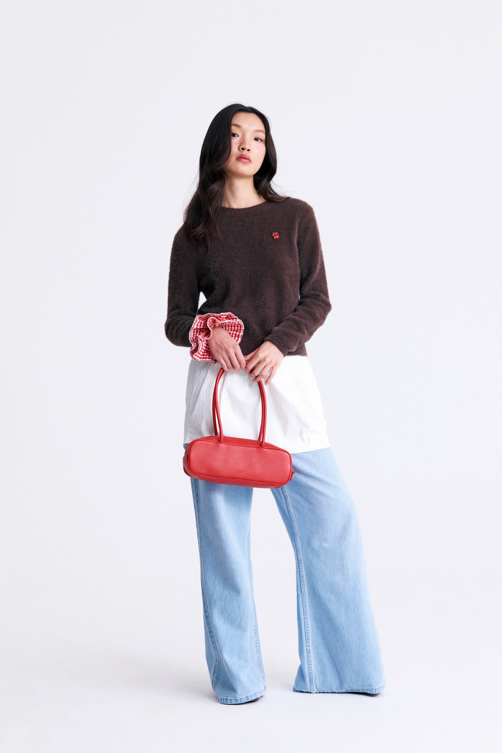 AIIZ Women’s Cherry Fluffy Sweater