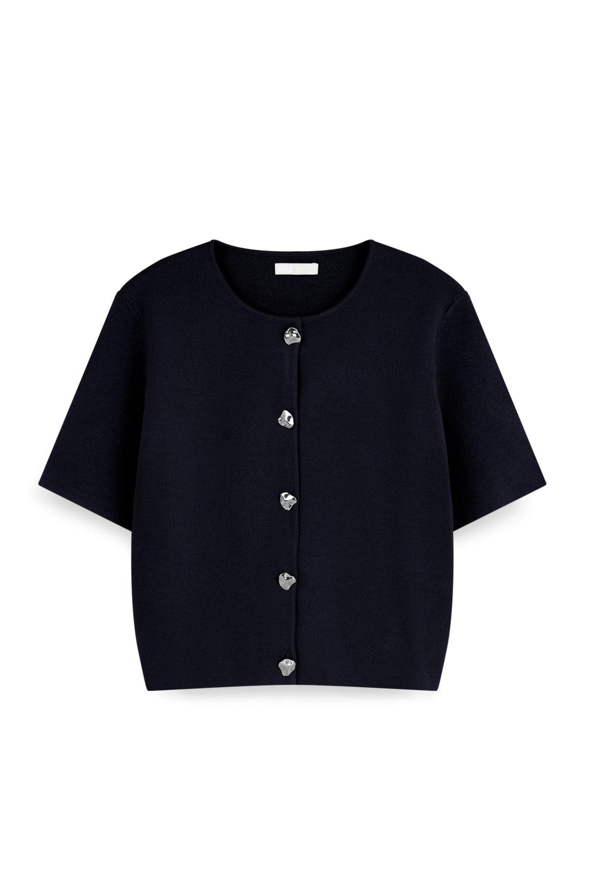 AIIZ Women's Plain Knit Cardigan (Navy / S)