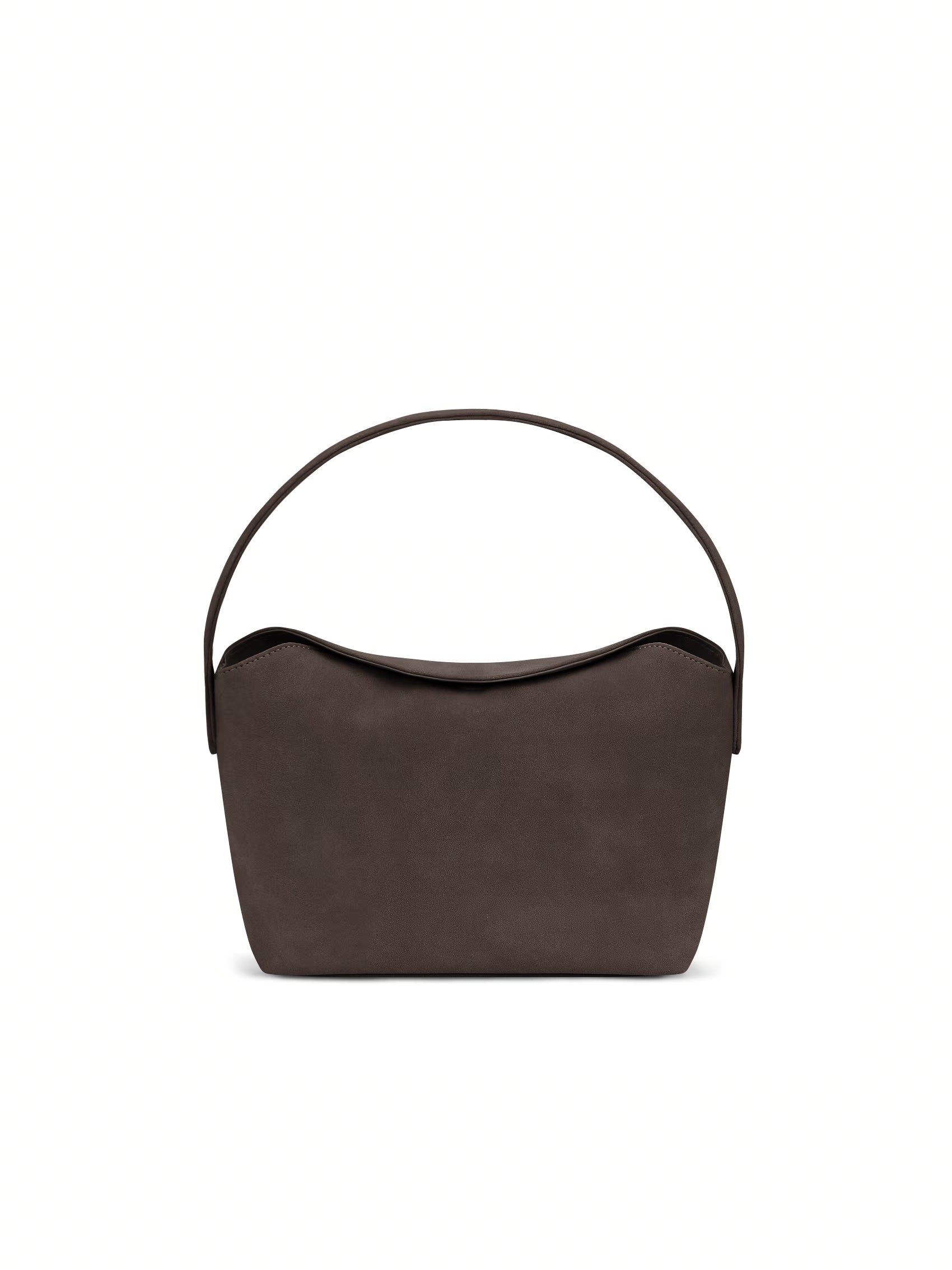 AIIZ Suede Handle Bag (Dark Brown / FS)