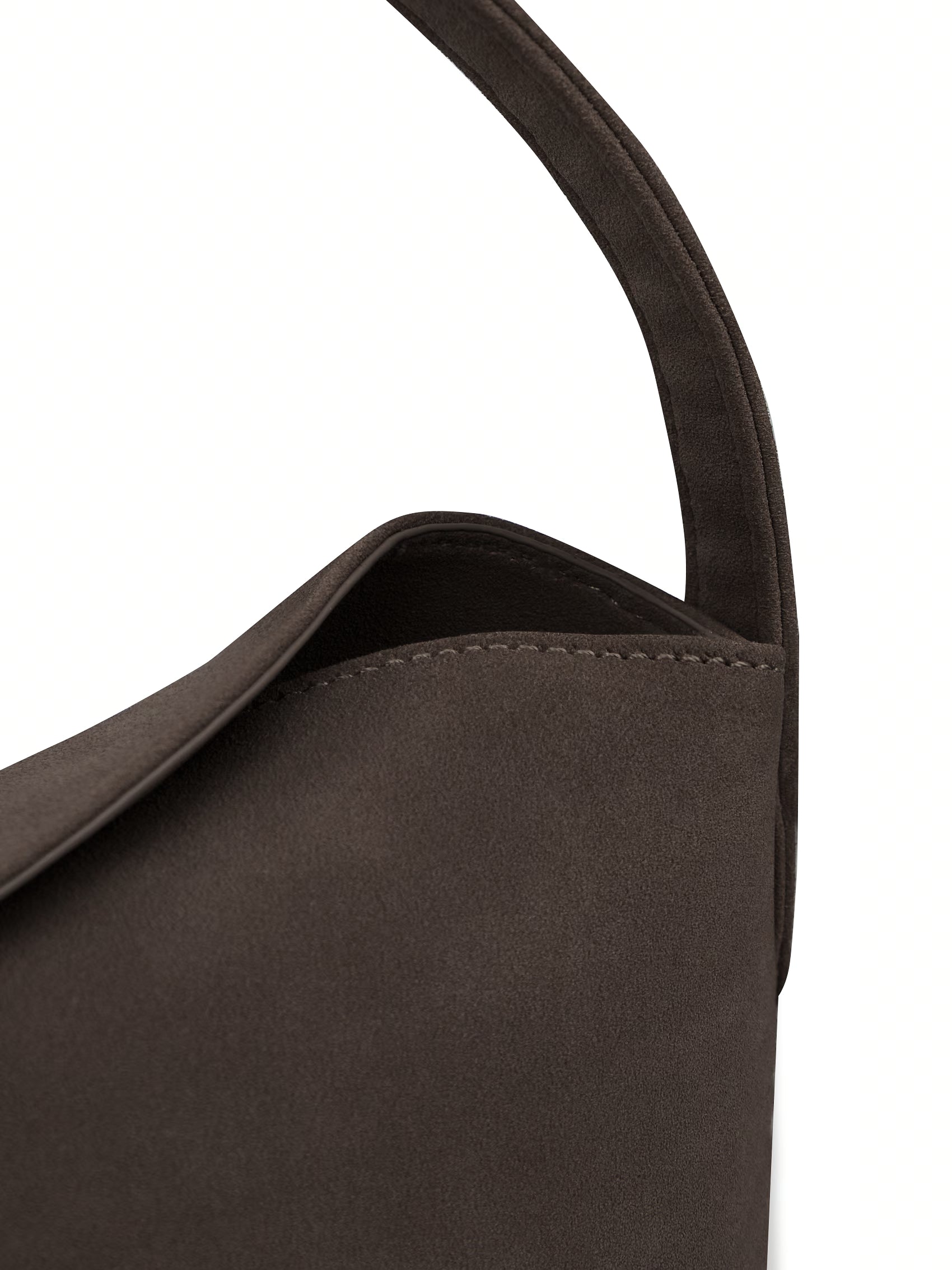AIIZ Suede Handle Bag