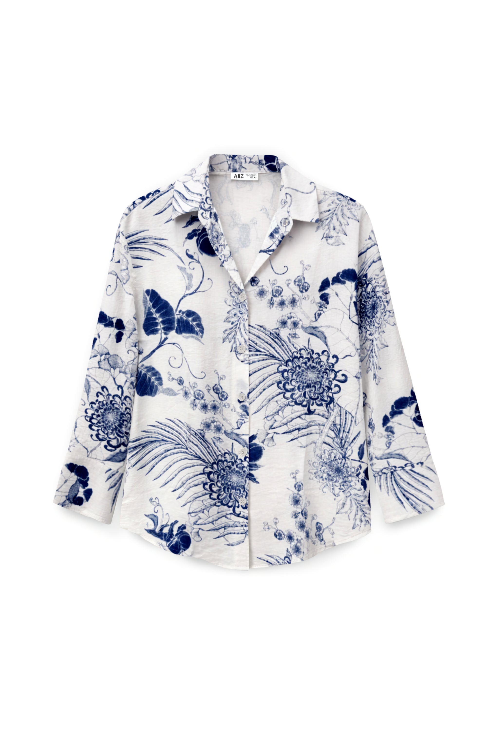 AIIZ Women's Wild West Gardens Printed Long Sleeve Shirt