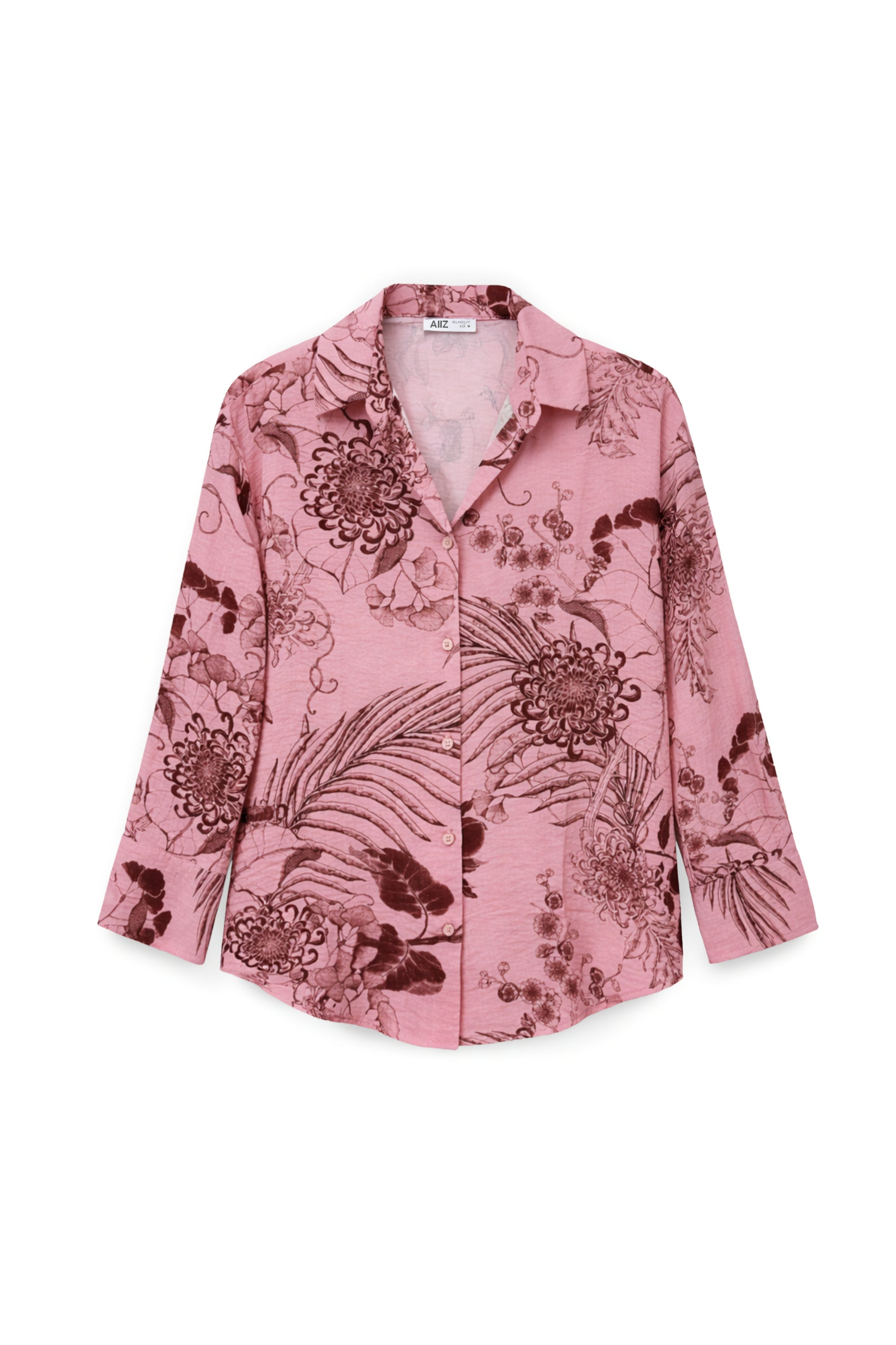 AIIZ Women's Wild West Gardens Printed Long Sleeve Shirt