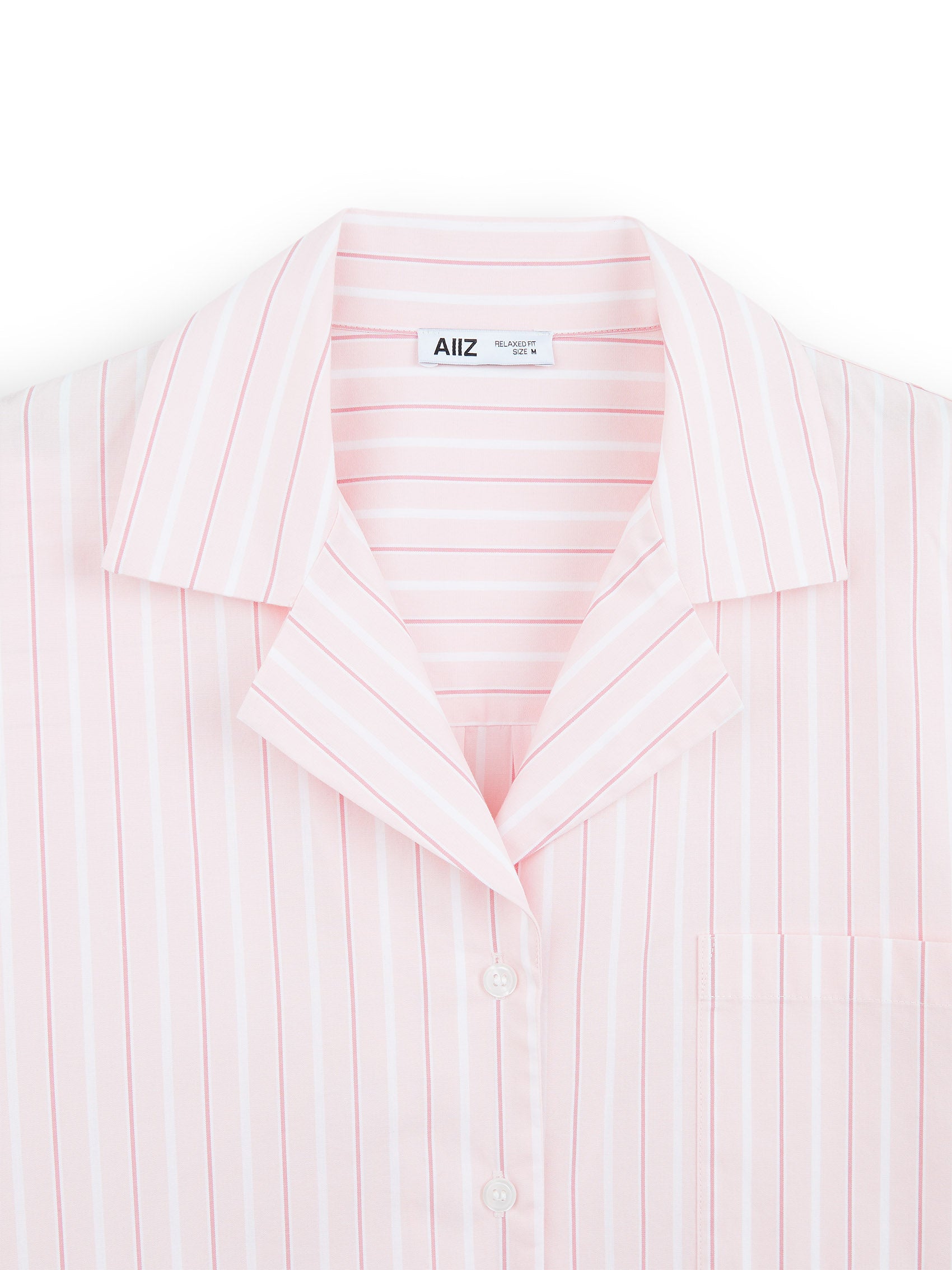 AIIZ Women's Striped Camp Collar Shirt