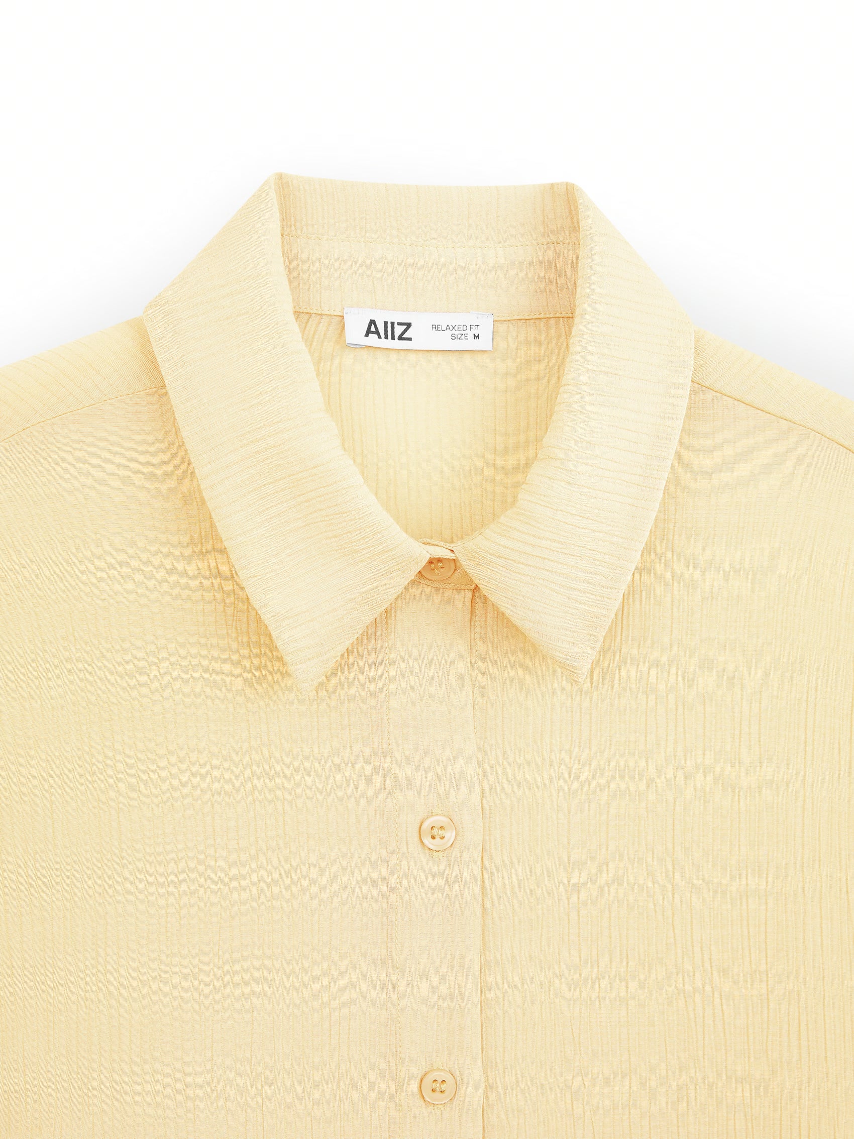 AIIZ Women's Texture Long Sleeve Shirt