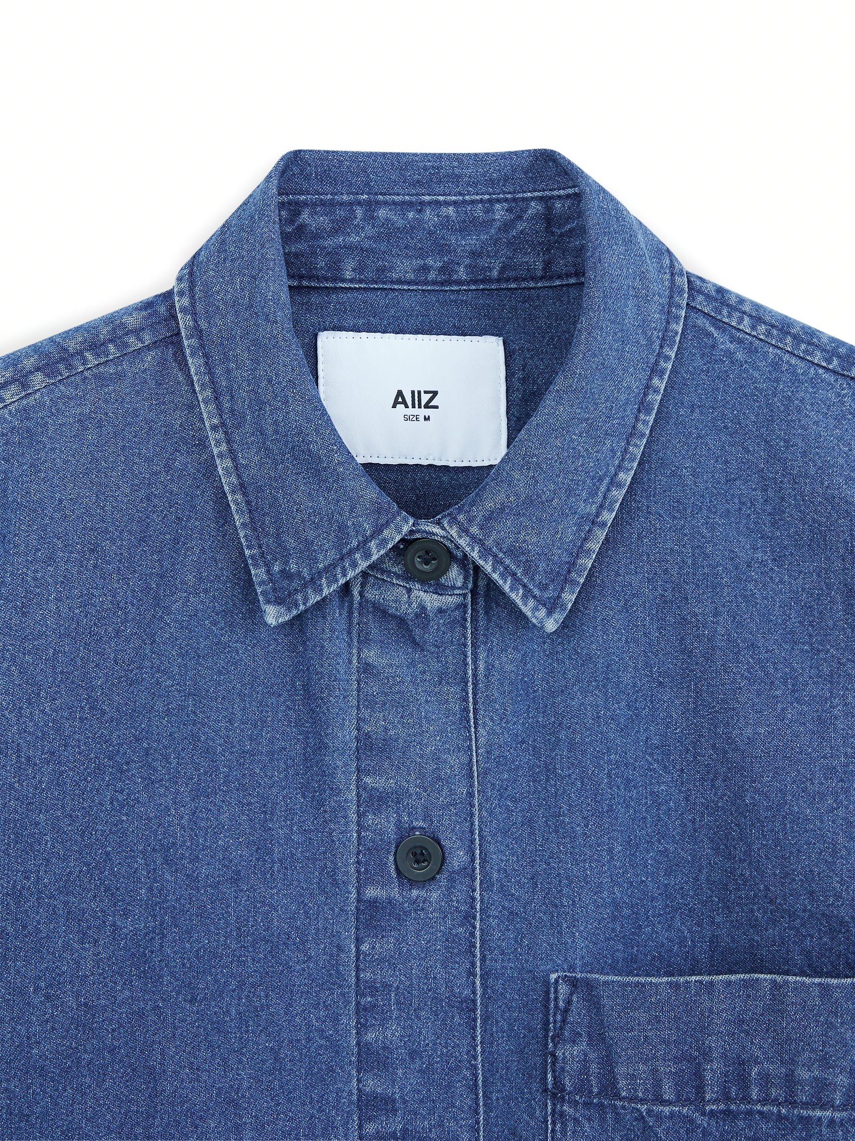 AIIZ Women’s Denim Shirt with Pocket