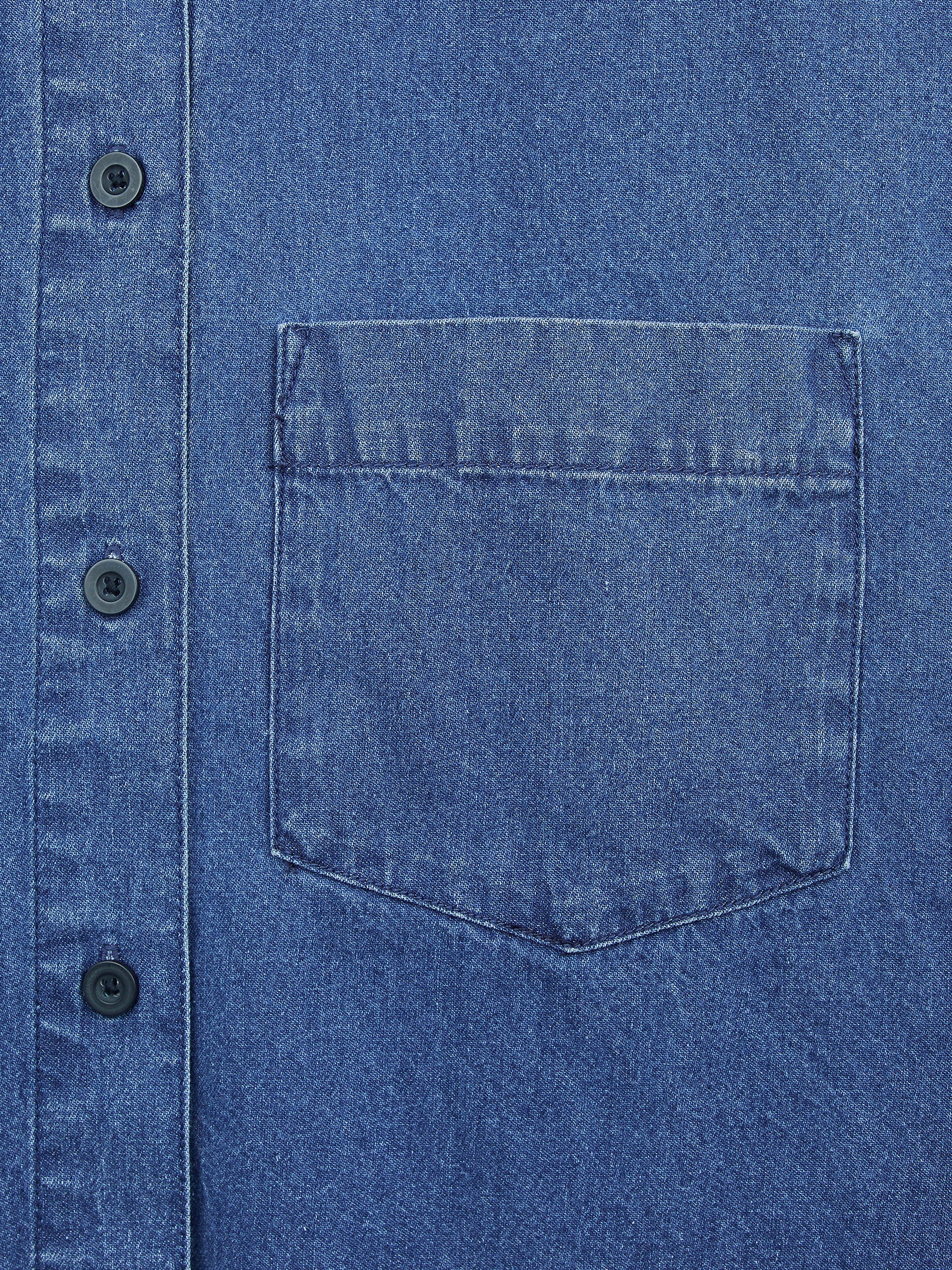 AIIZ Women’s Denim Shirt with Pocket