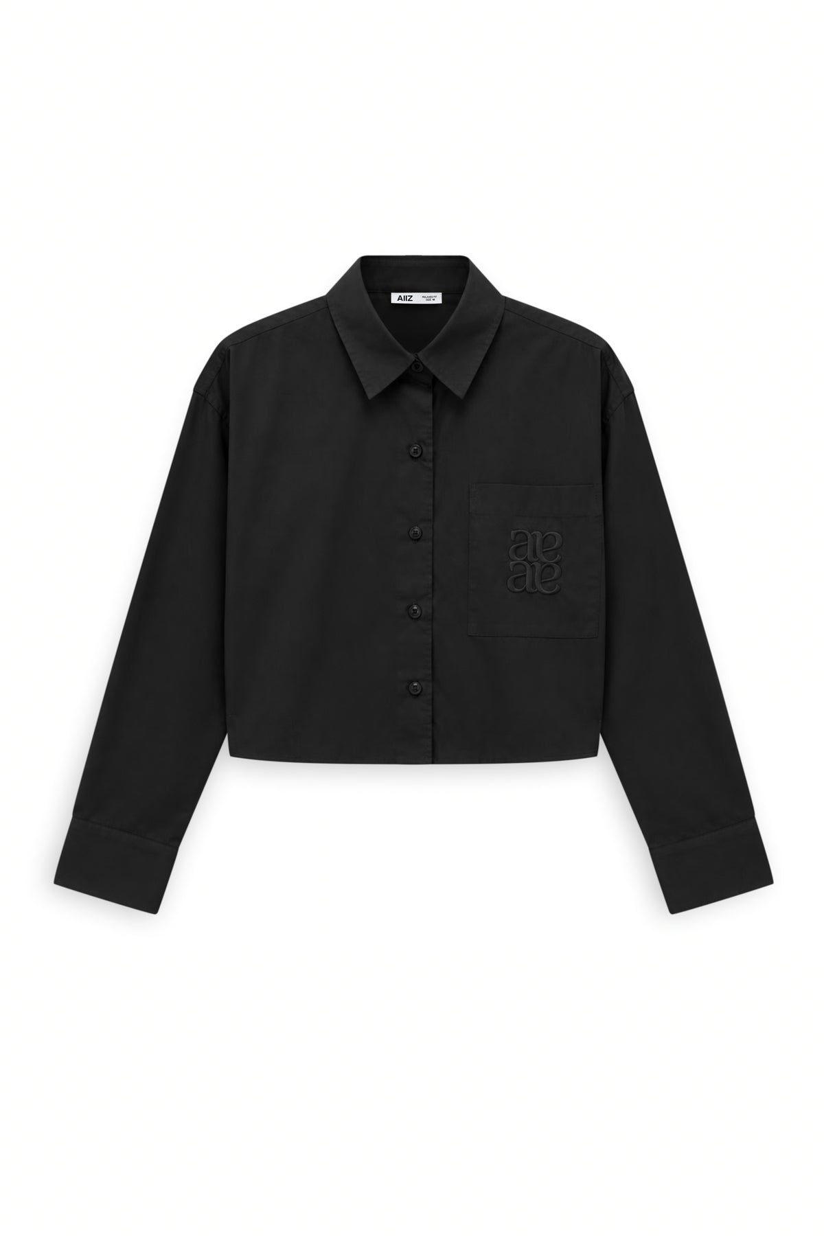 AIIZ Women's Pocket Boxy Long Sleeve Shirt