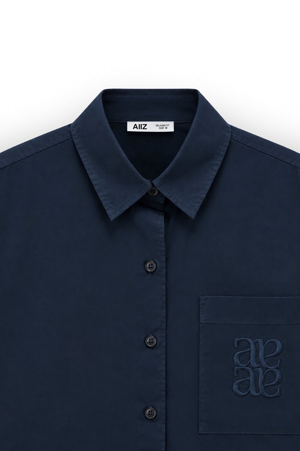 AIIZ Women's Pocket Boxy Long Sleeve Shirt