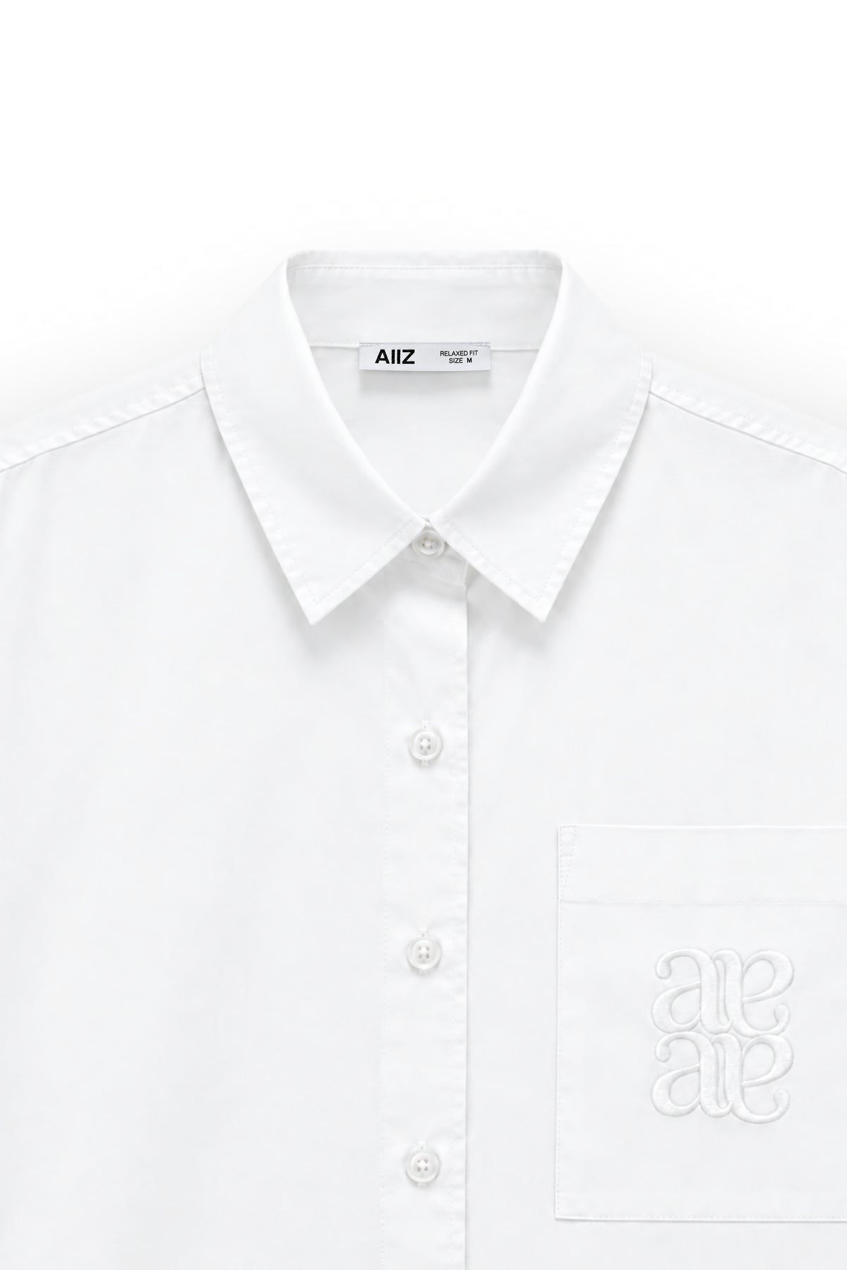 AIIZ Women's Pocket Boxy Long Sleeve Shirt