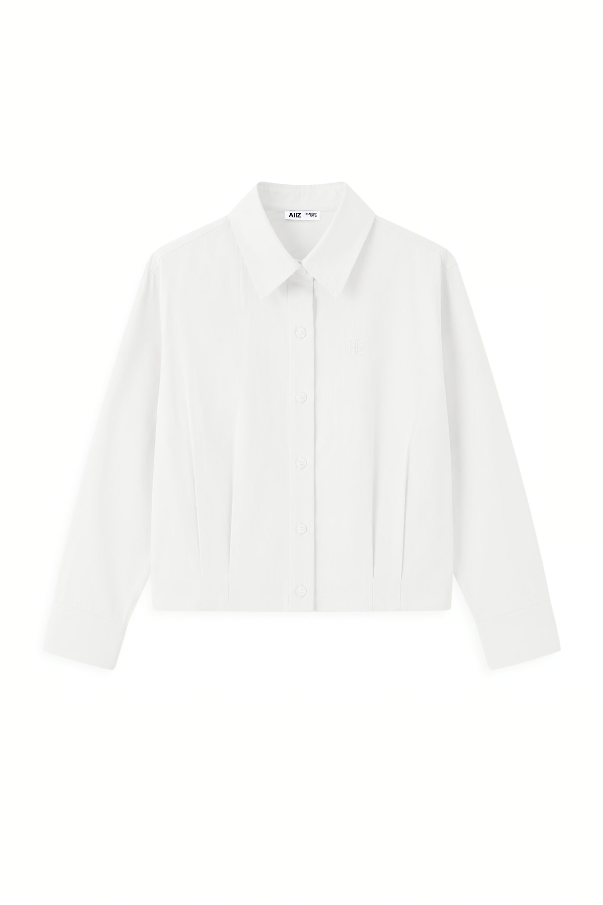AIIZ Women's Crop Long Sleeves Shirt