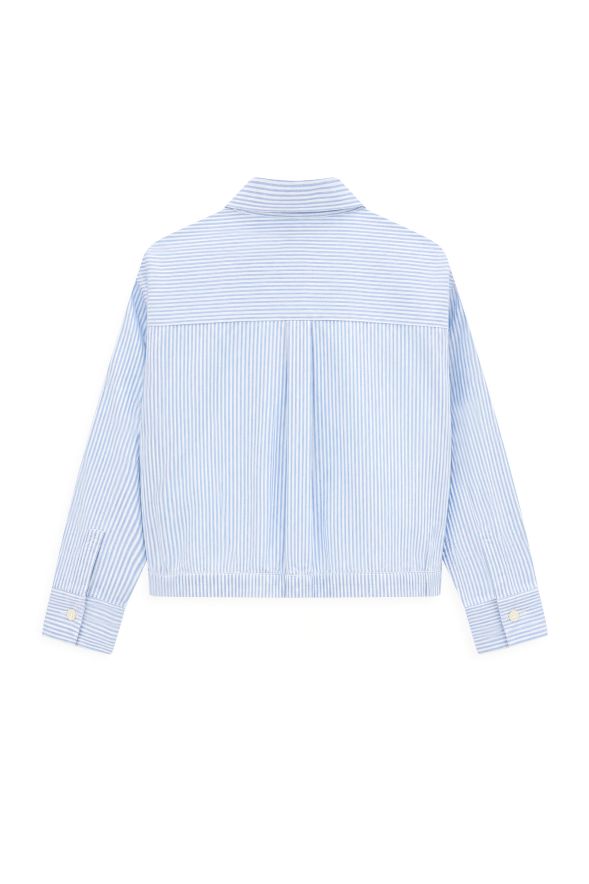 IIZ Women's Striped Crop Long Sleeves Shirt