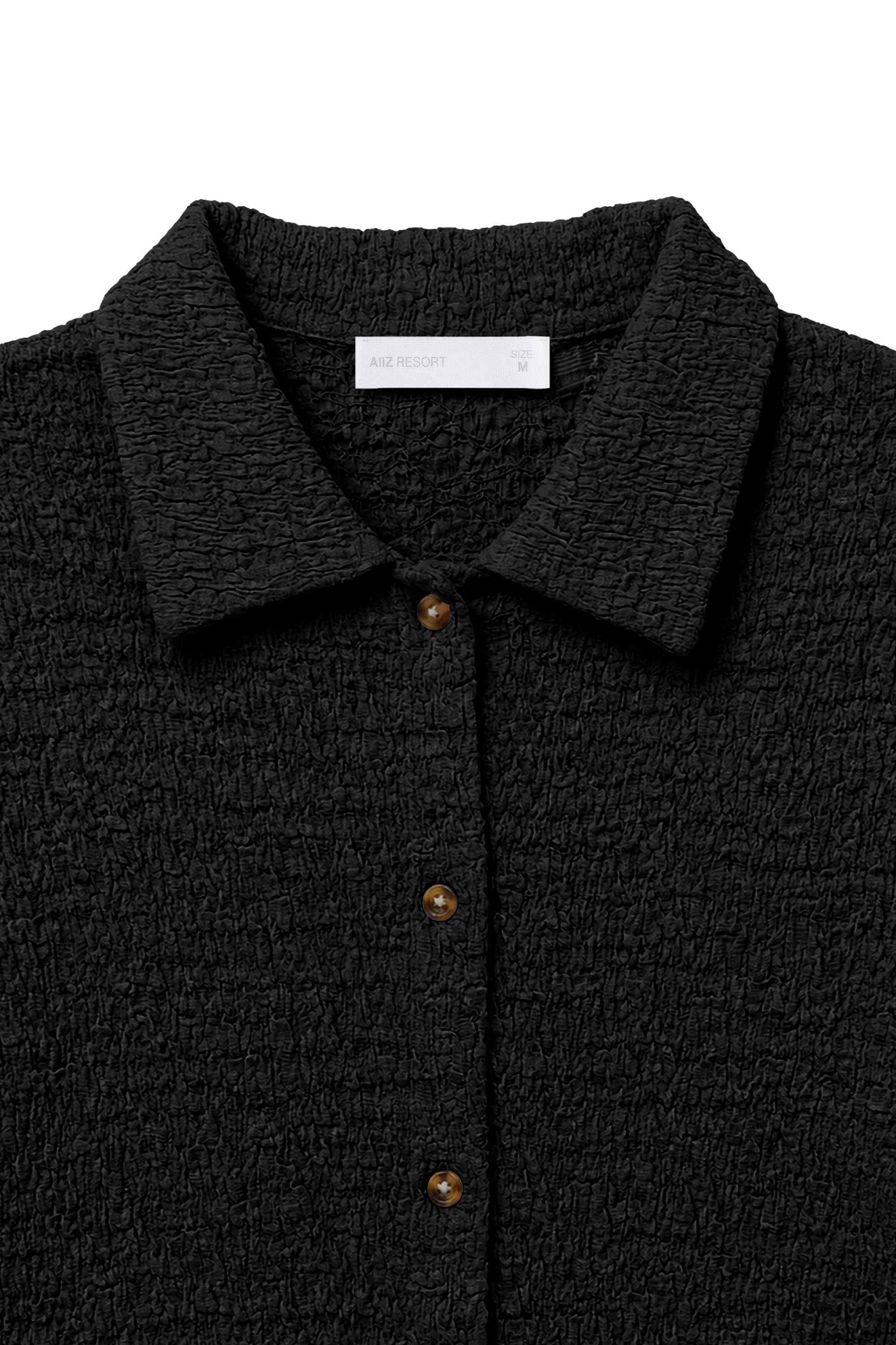 AIIZ Women's Crinkled Long Sleeve Shirt