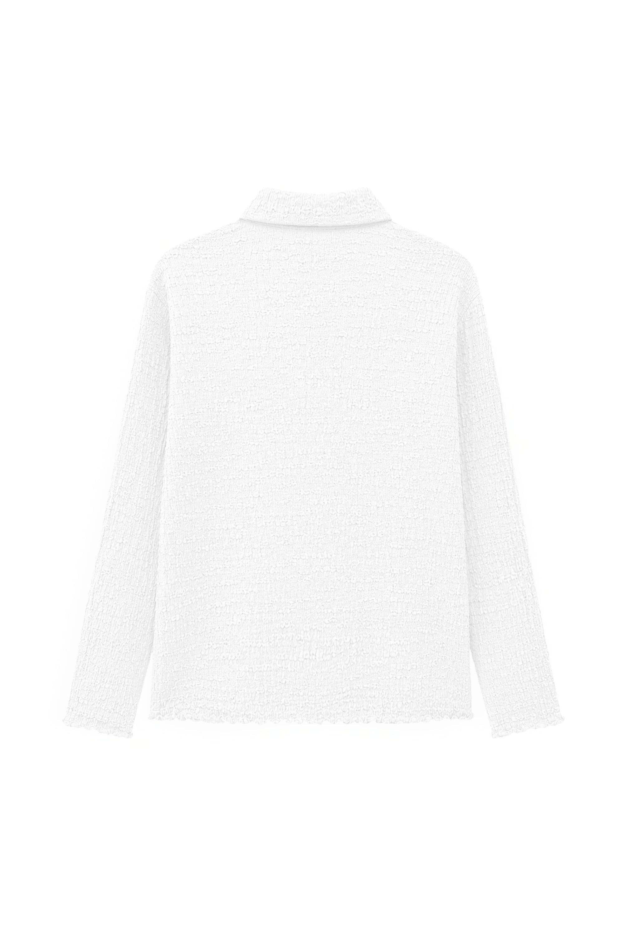AIIZ Women's Crinkled Long Sleeve Shirt