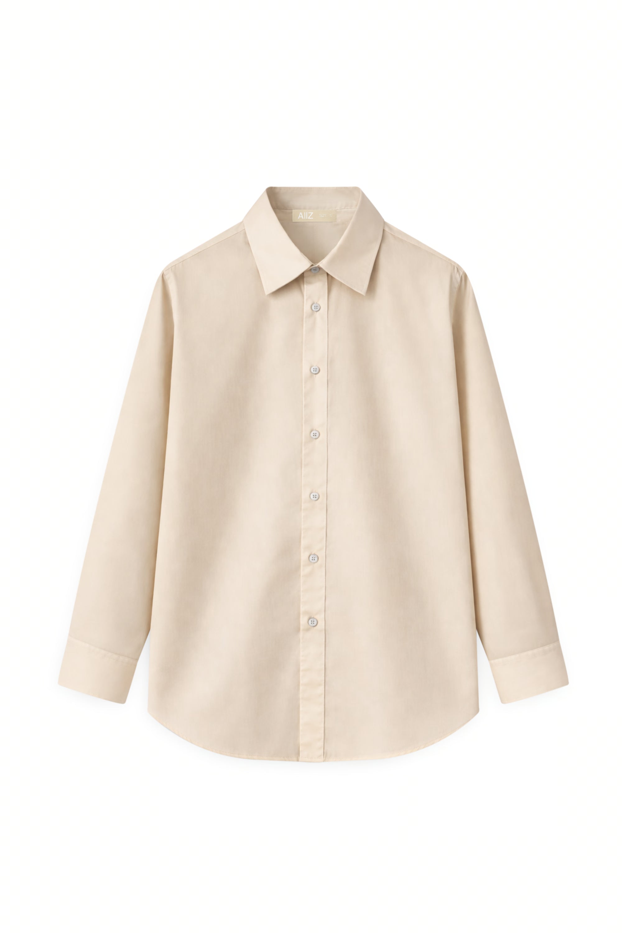 AIIZ Women's Long Sleeve Shirt (Beige / S)