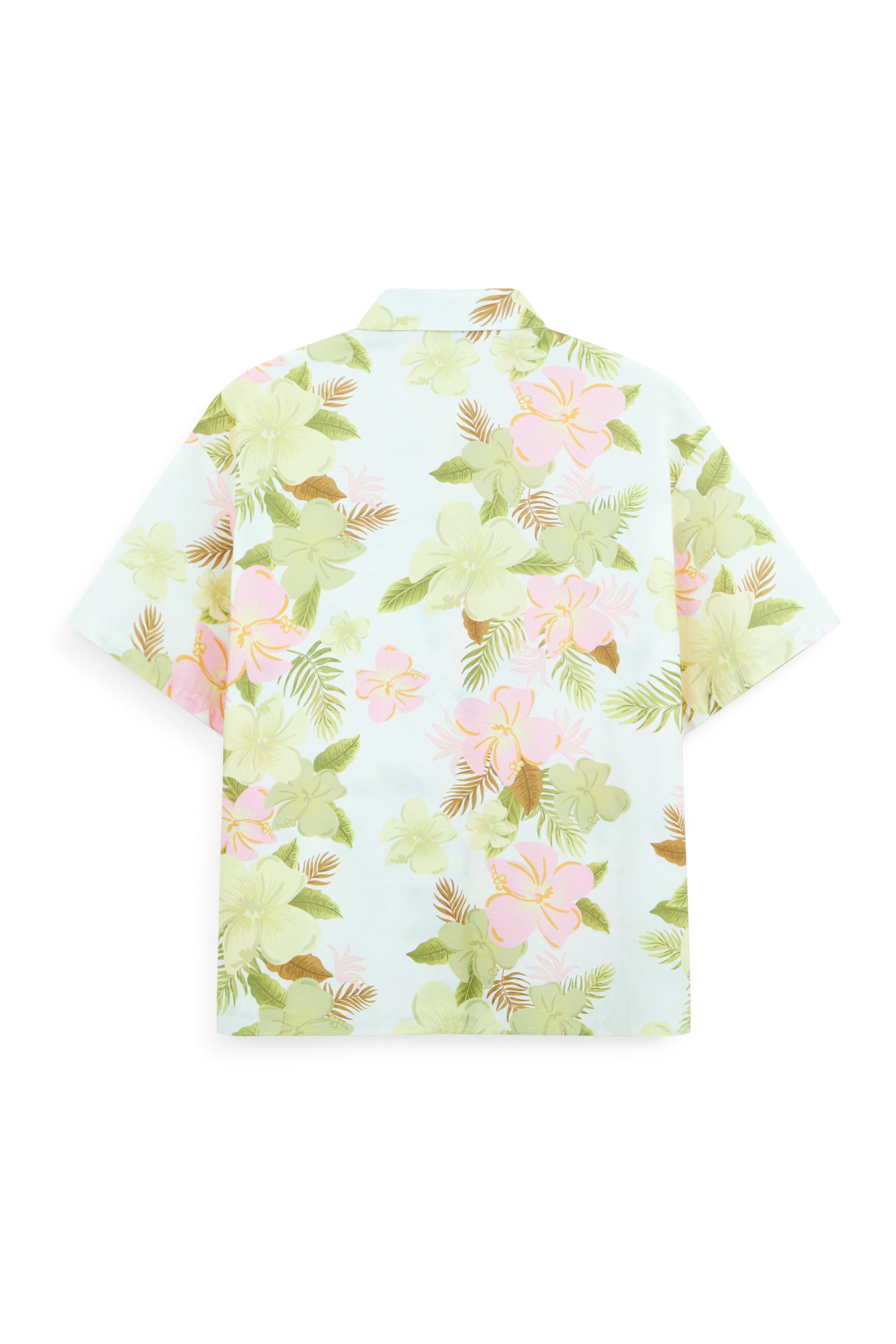 AIIZ Women’s Songkran Floral Short Sleeve Shirt–100% Cotton