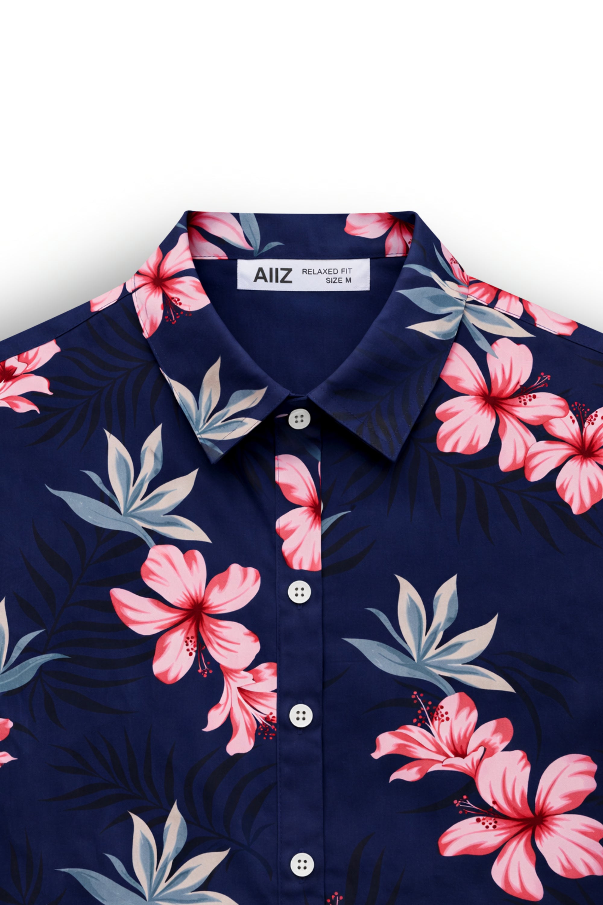 AIIZ Women’s Songkran Floral Short-Sleeve Shirt – 100% Rayon