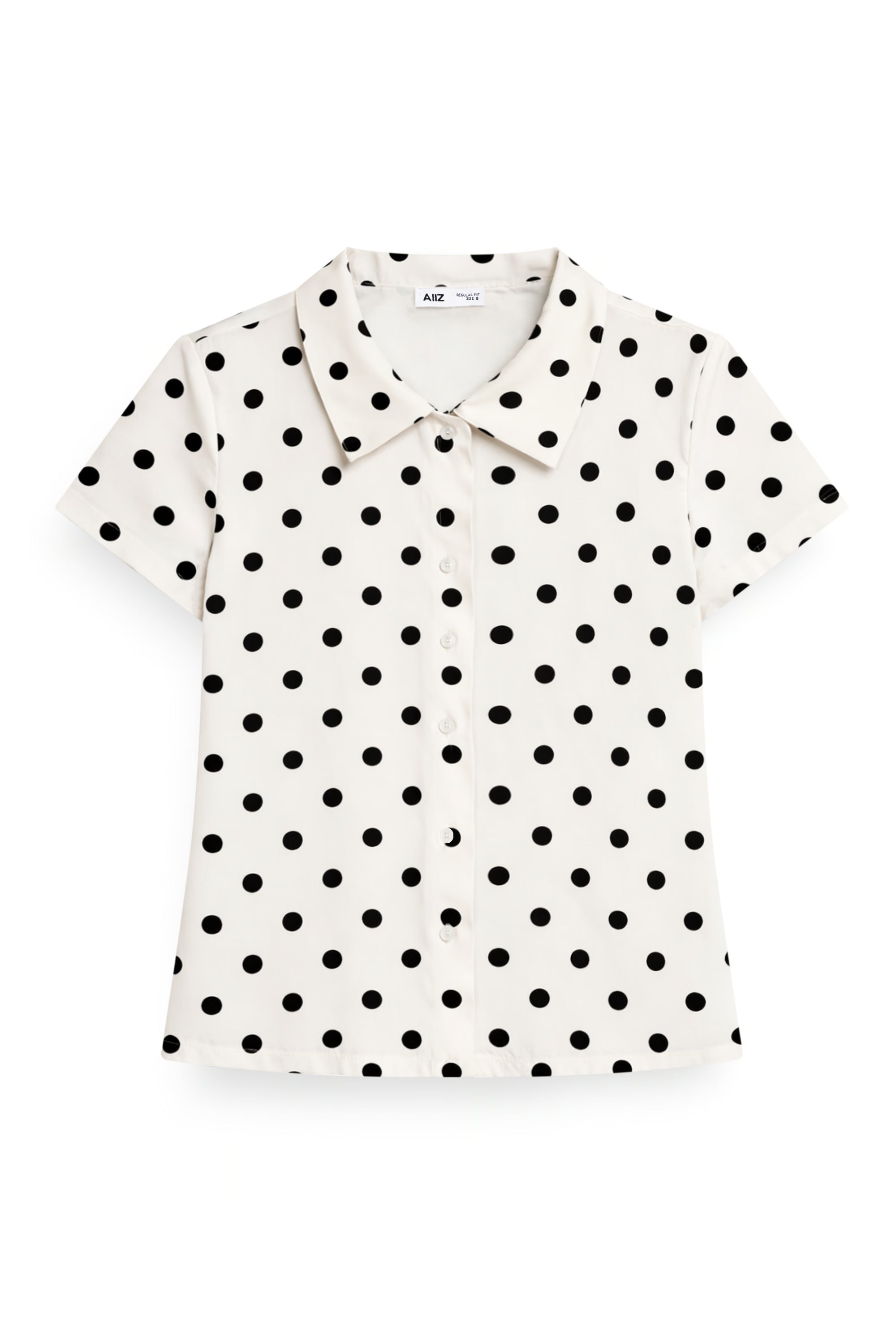 AIIZ Women's Button Short Sleeve Shirt