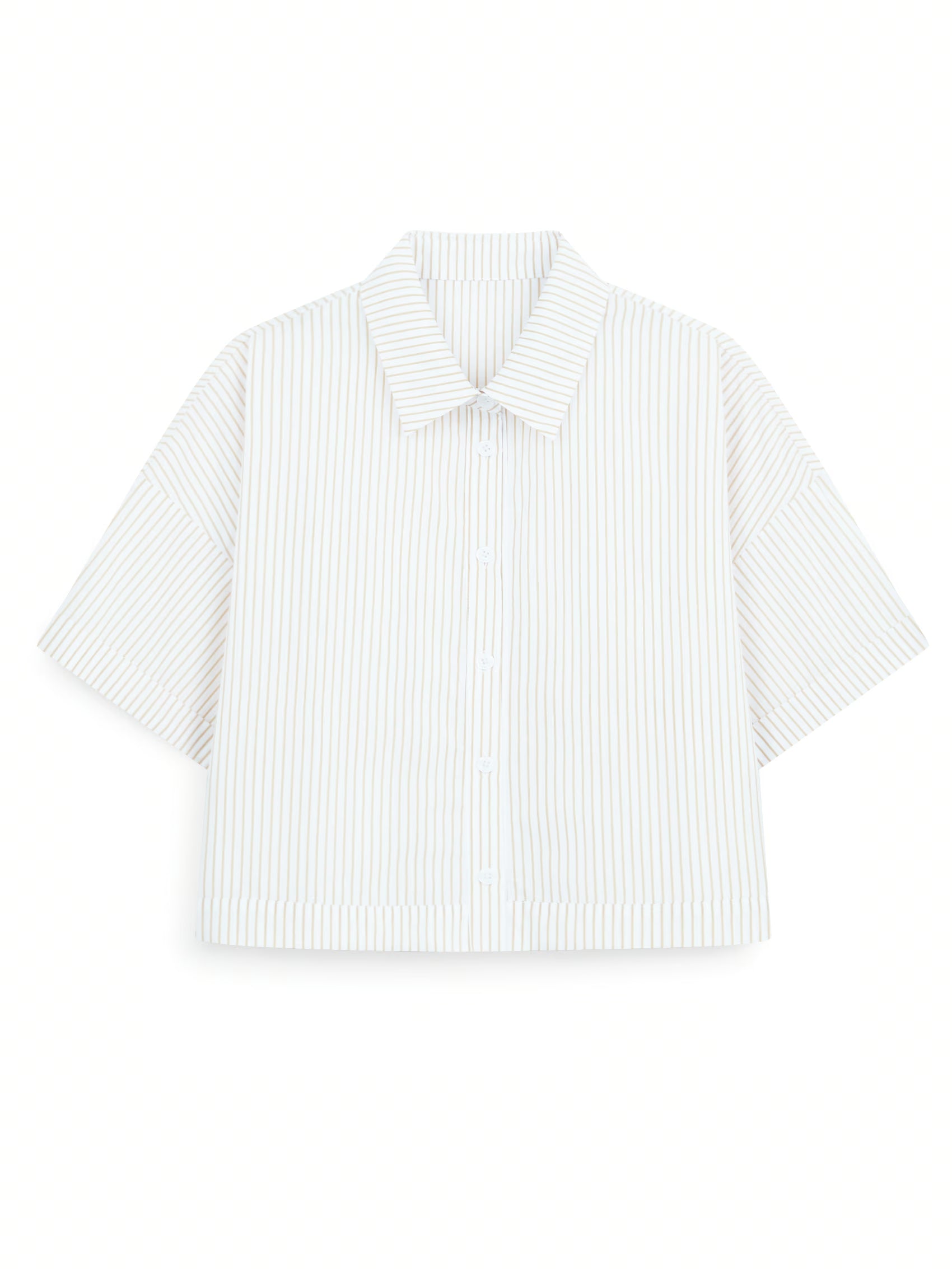 AIIZ Women's Striped Short Sleeve Shirt