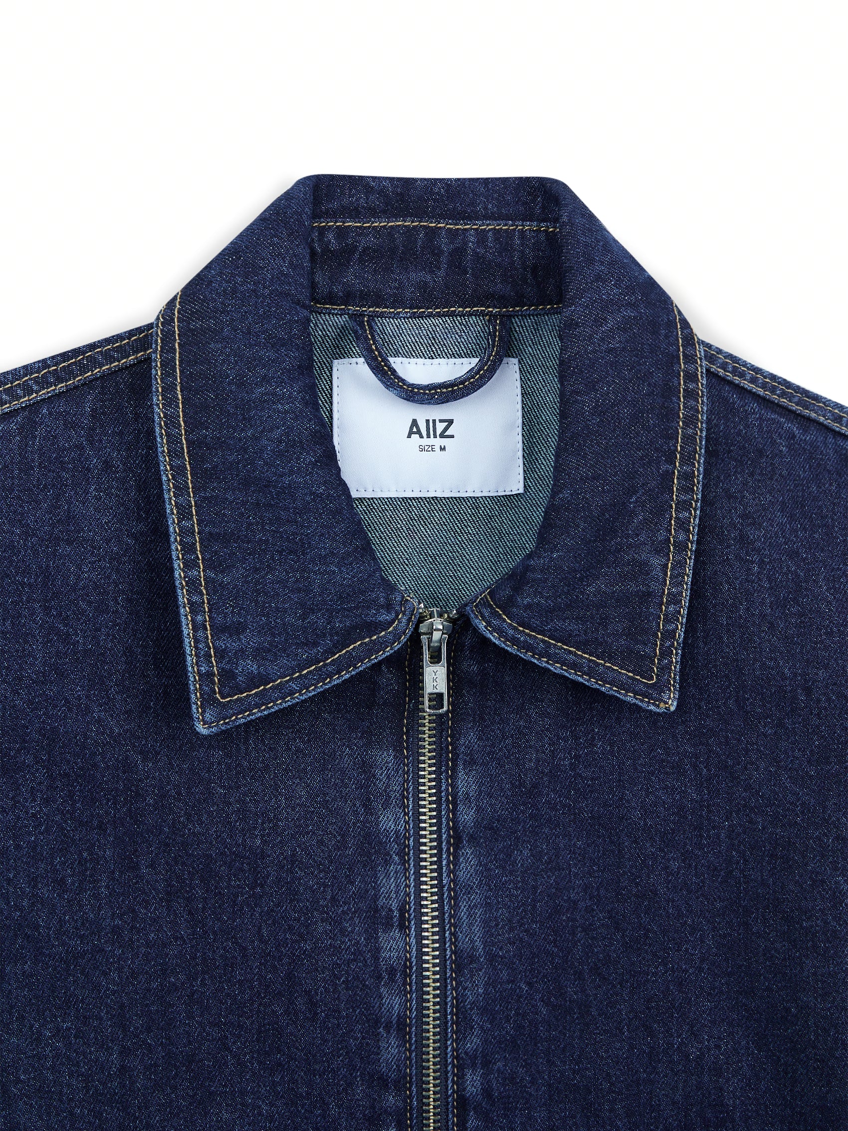 AIIZ Women's Denim Cropped Shirt Short Sleeve