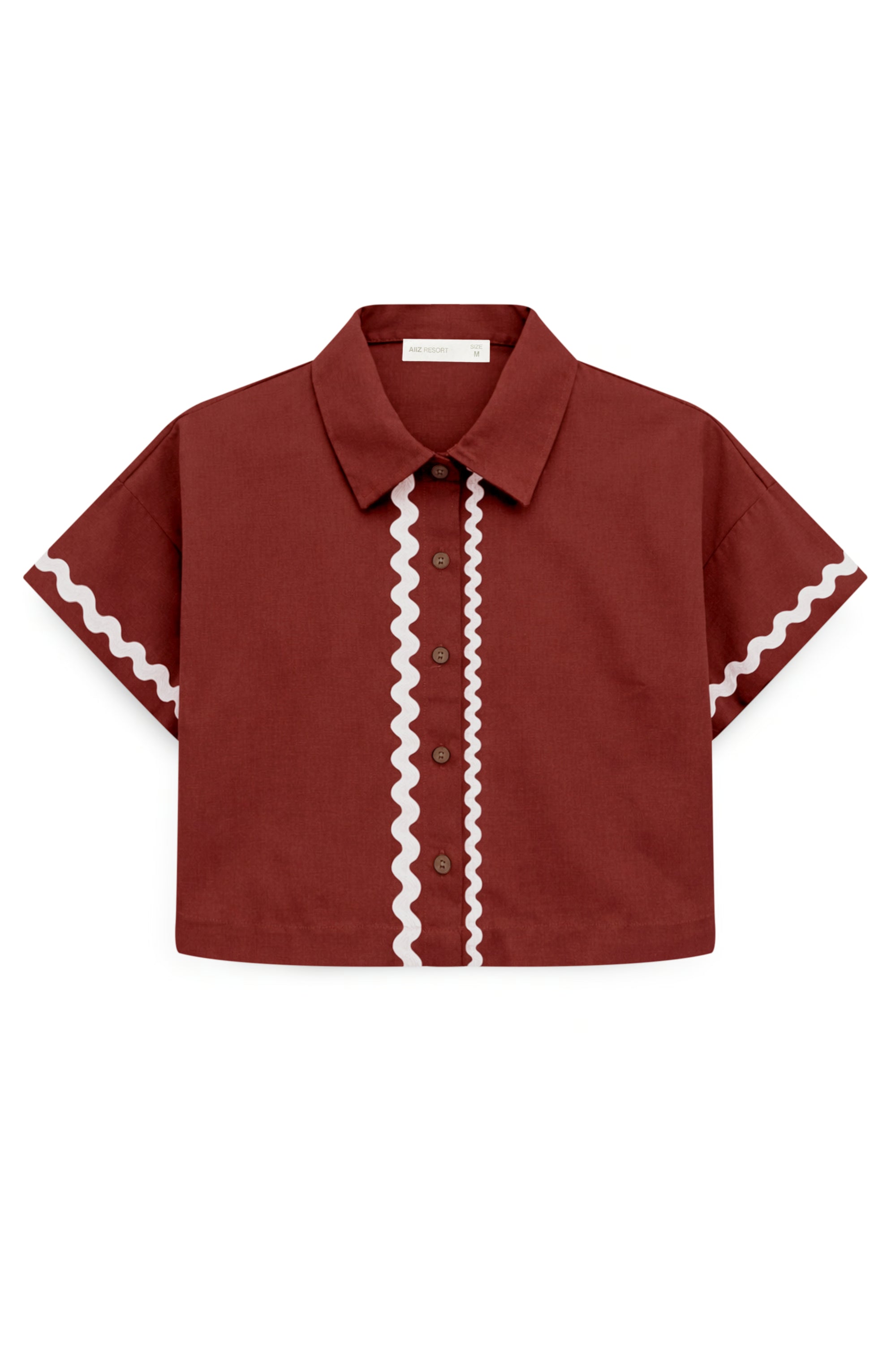 AIIZ Women's Short Sleeve Shirt (Red / S)