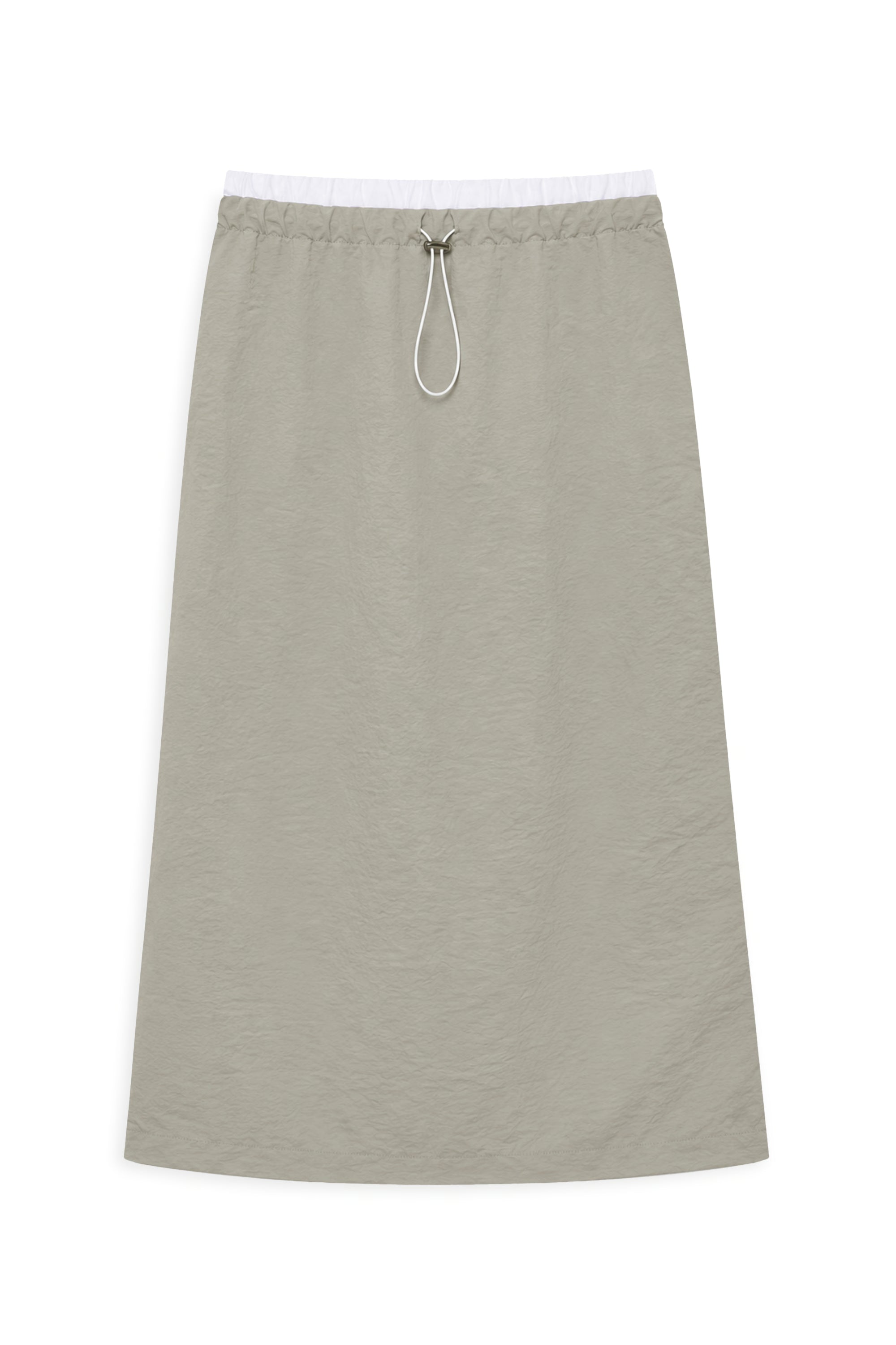 AIIZ Women's Nylon Midi Skirt (Beige / S)