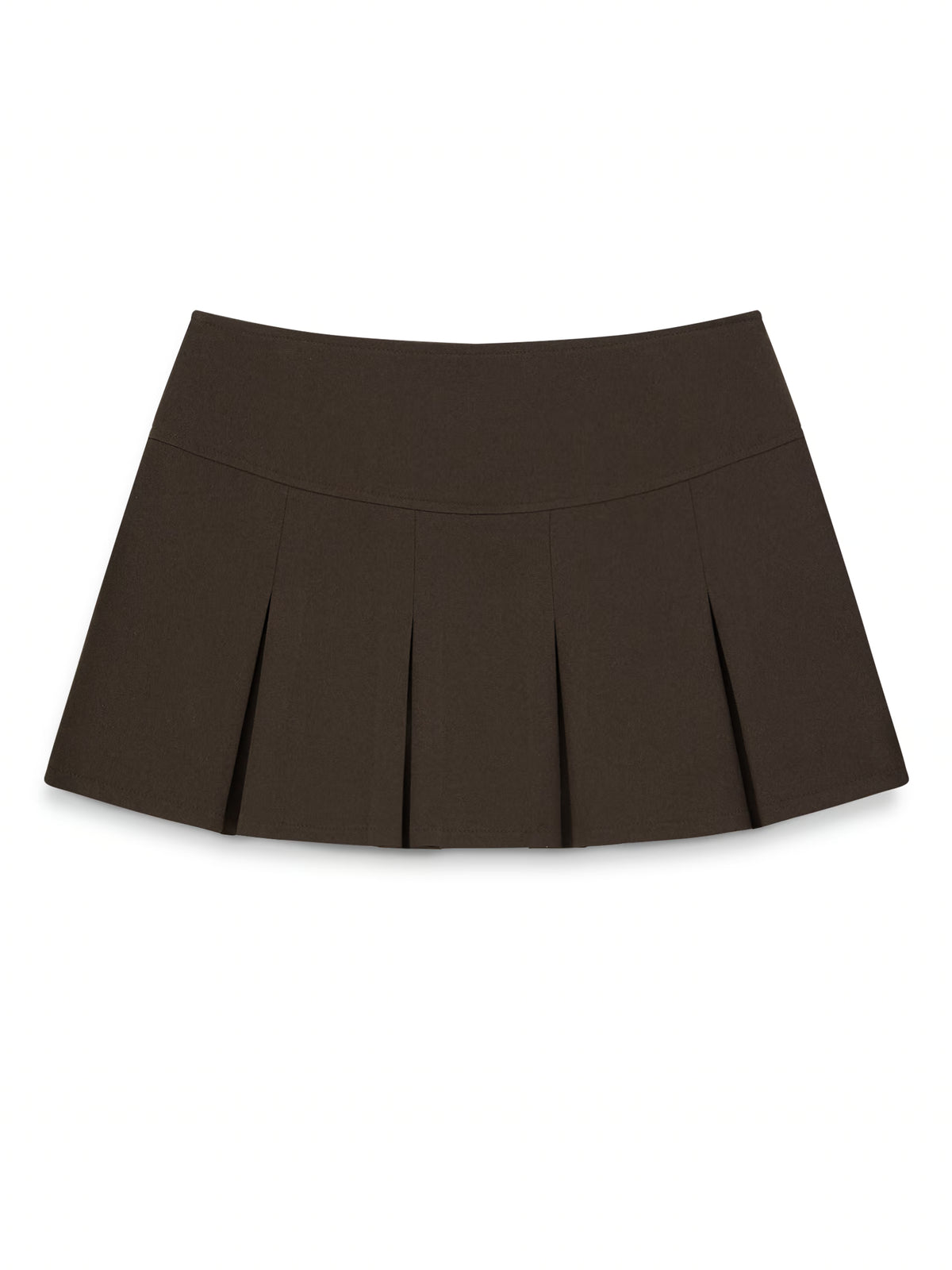 AIIZ (a.moment) Women's Mini Pleat Skirt (Dark Brown / 25)