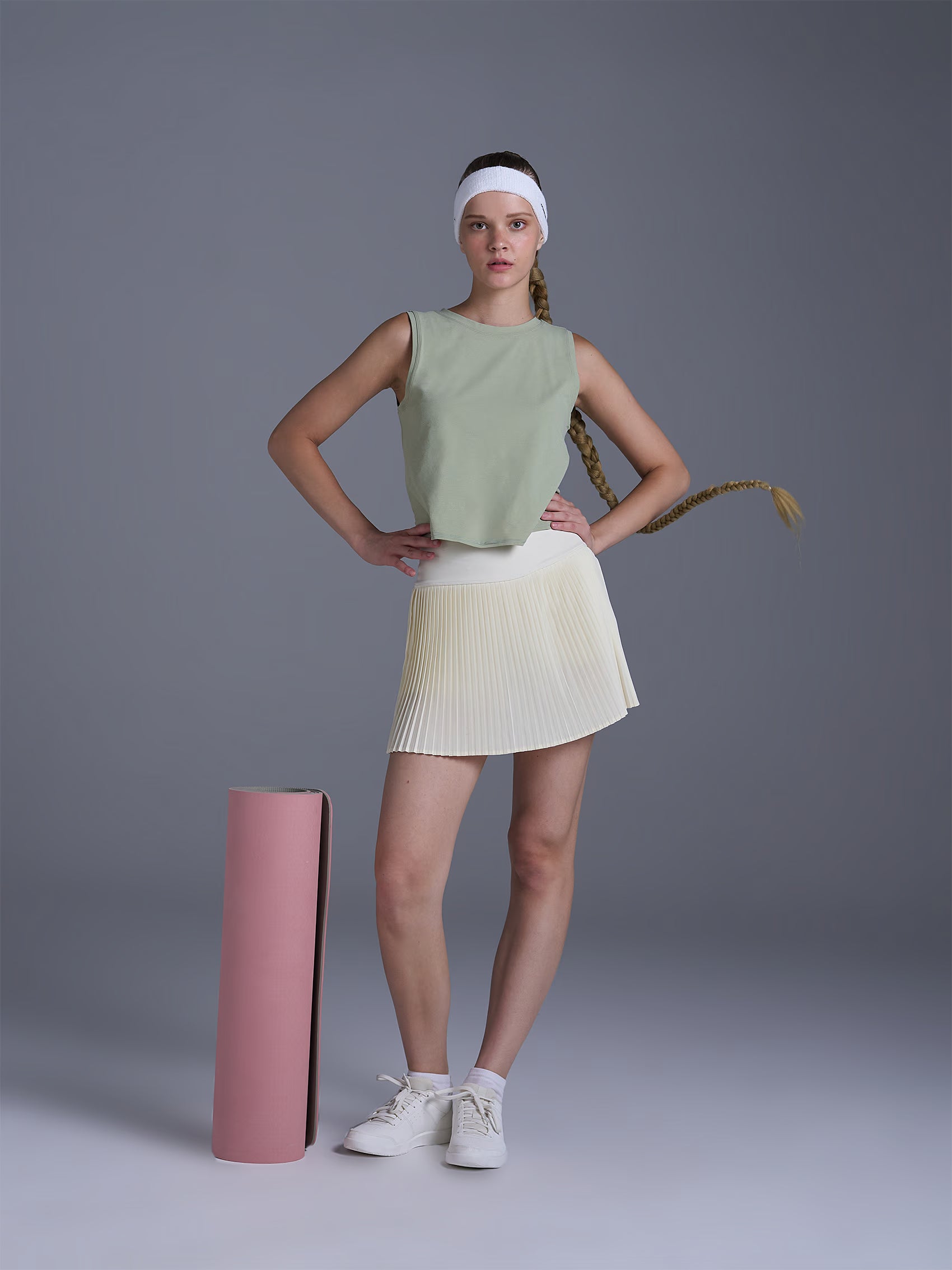 AIIZ Women's High-Rise Mini Pleated Skirt