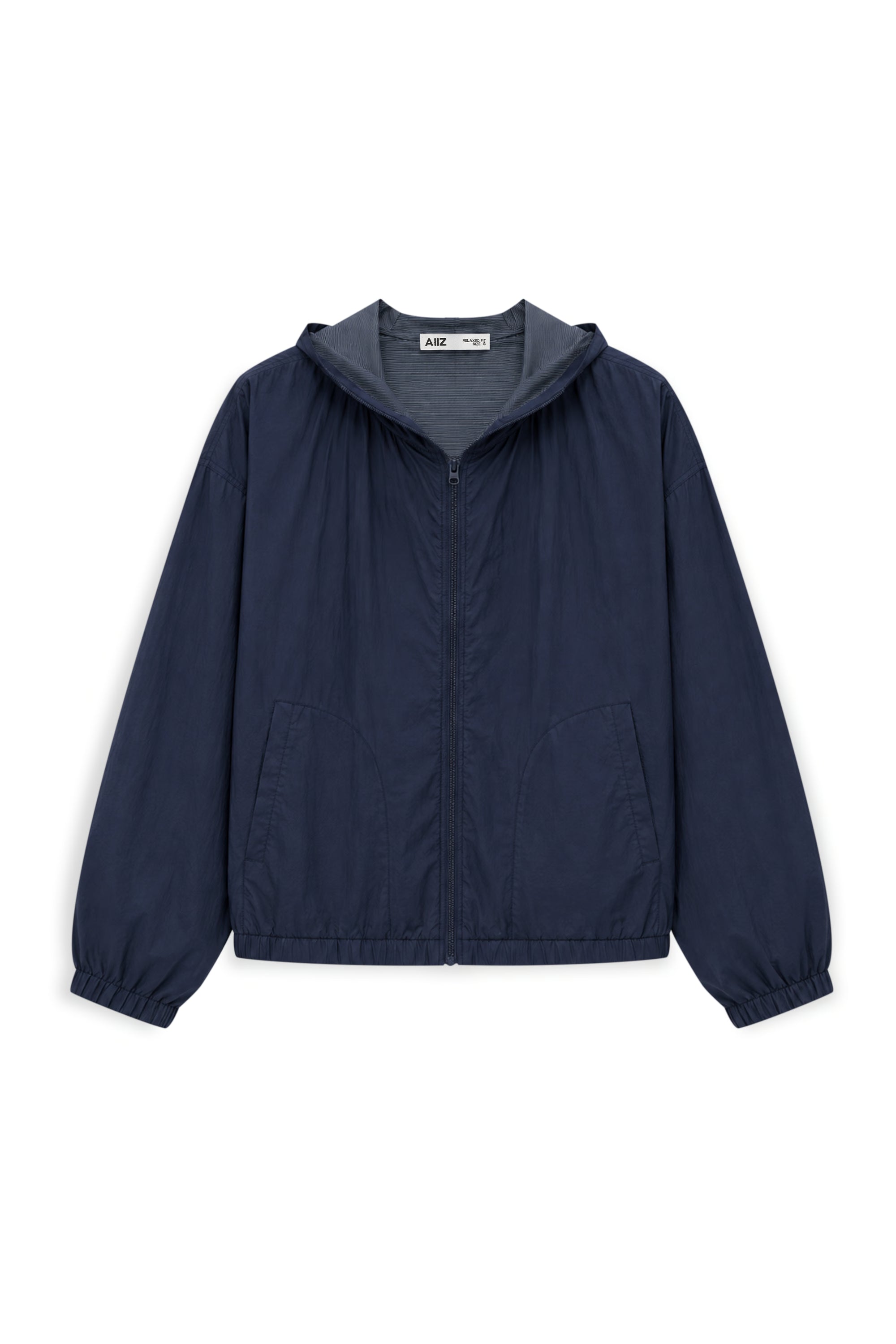 AIIZ Women's UV Protection Windbreaker Hoodie (Navy / S)