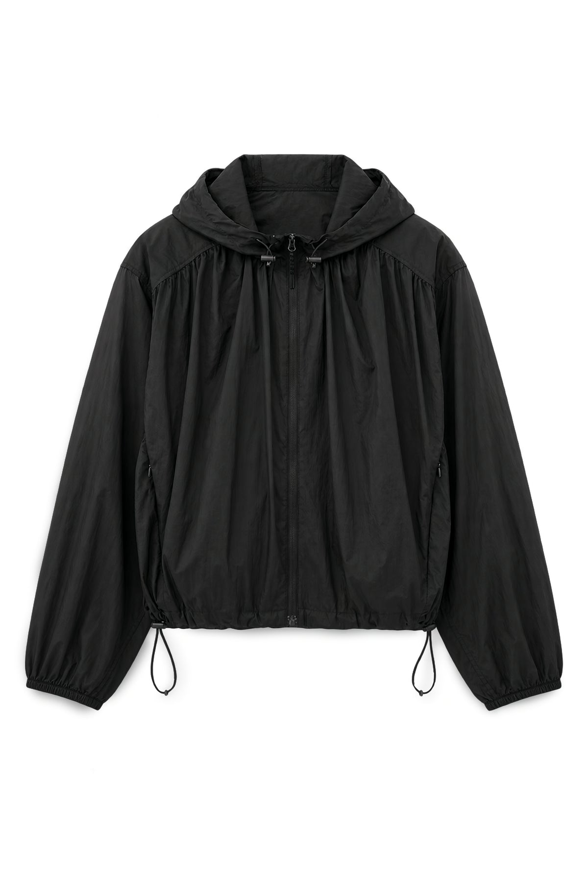 Women's Travel UV-Protection Nylon Hooded Jacket (UPF 50+) (Black / S)