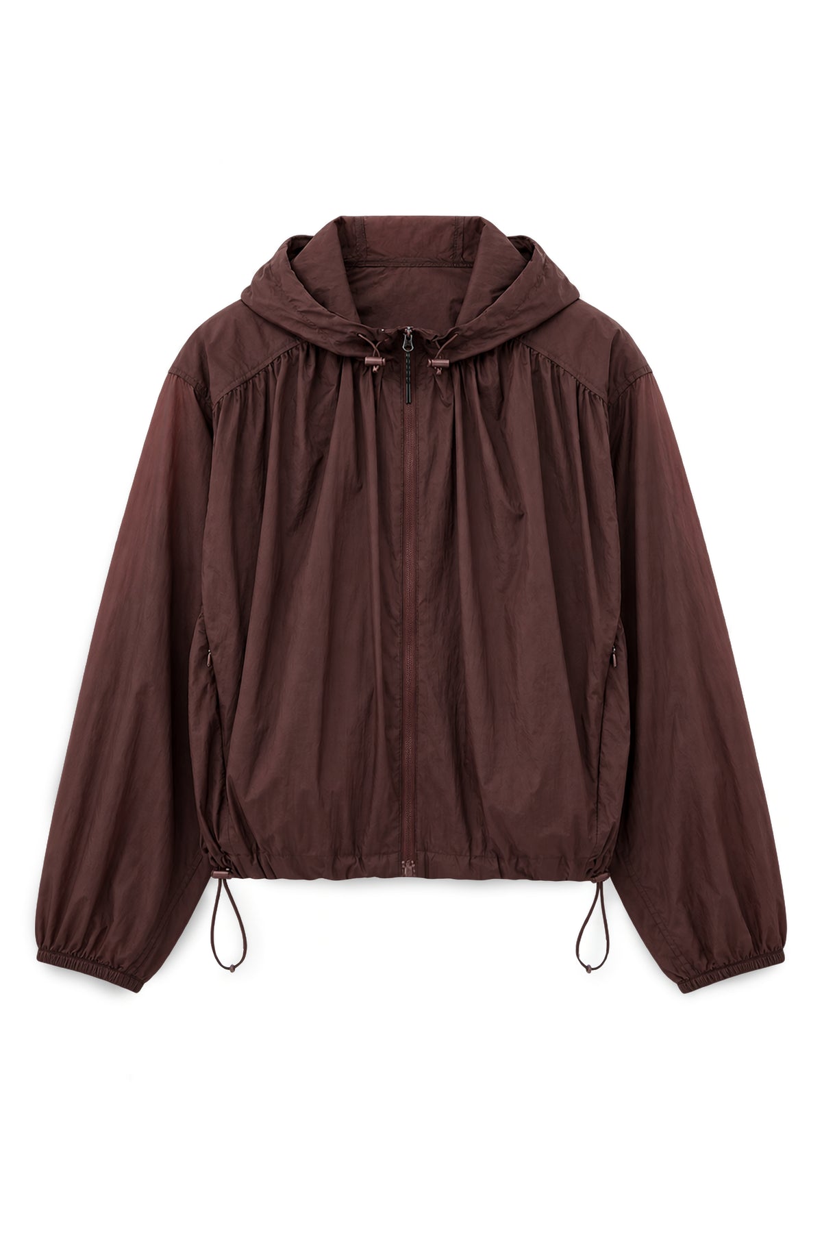 Women's Travel UV-Protection Nylon Hooded Jacket (UPF 50+) (Maroon / S)
