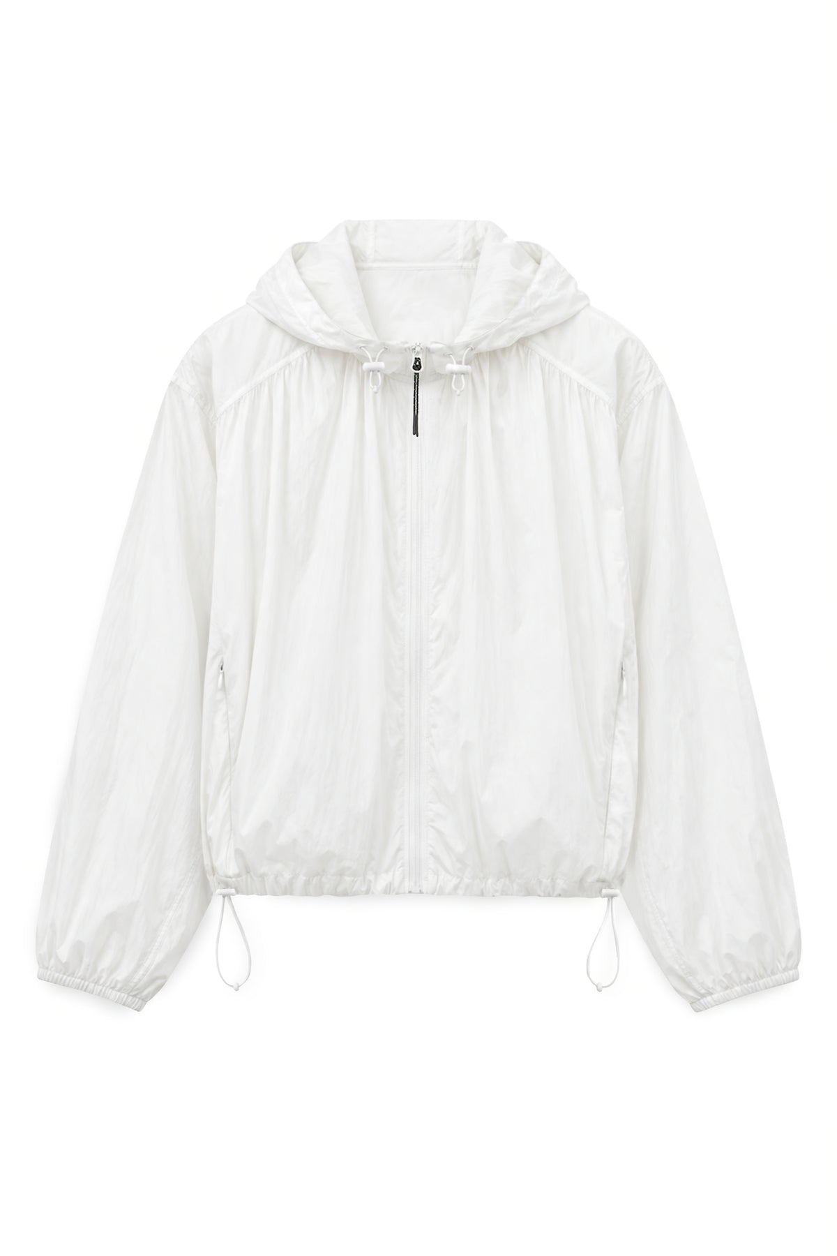 Women's Travel UV-Protection Nylon Hooded Jacket (UPF 50+) (OFF WHITE / S)