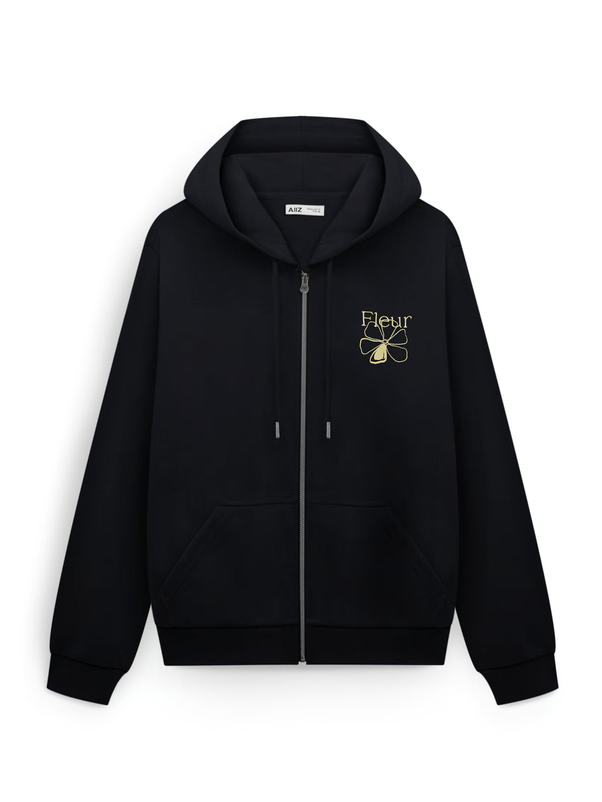 AIIZ Women's Zipper Hoodie Jacket (Navy / S)