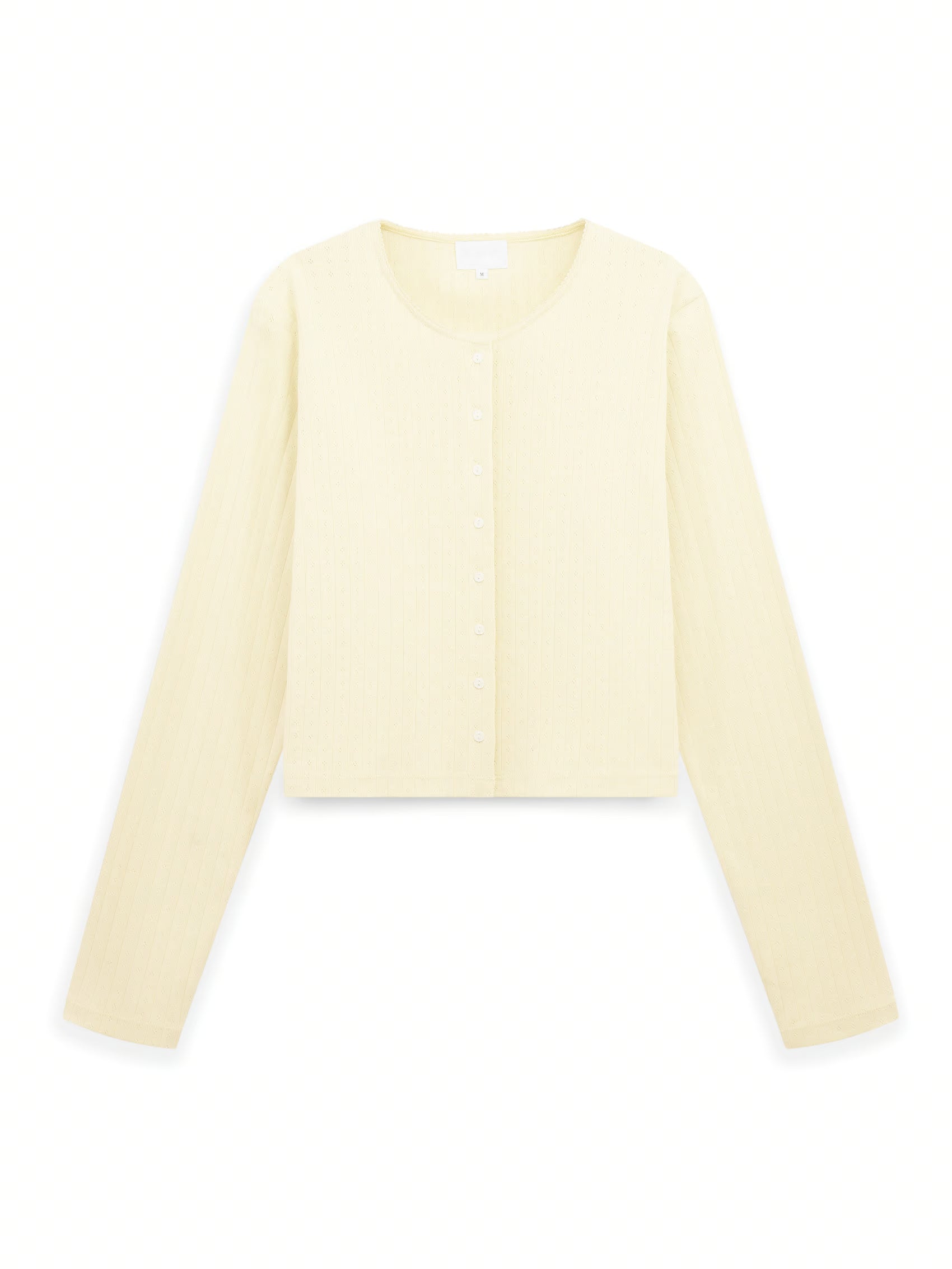 AIIZ (a.moment) Pointelle Cardigan (Light Yellow / XS)