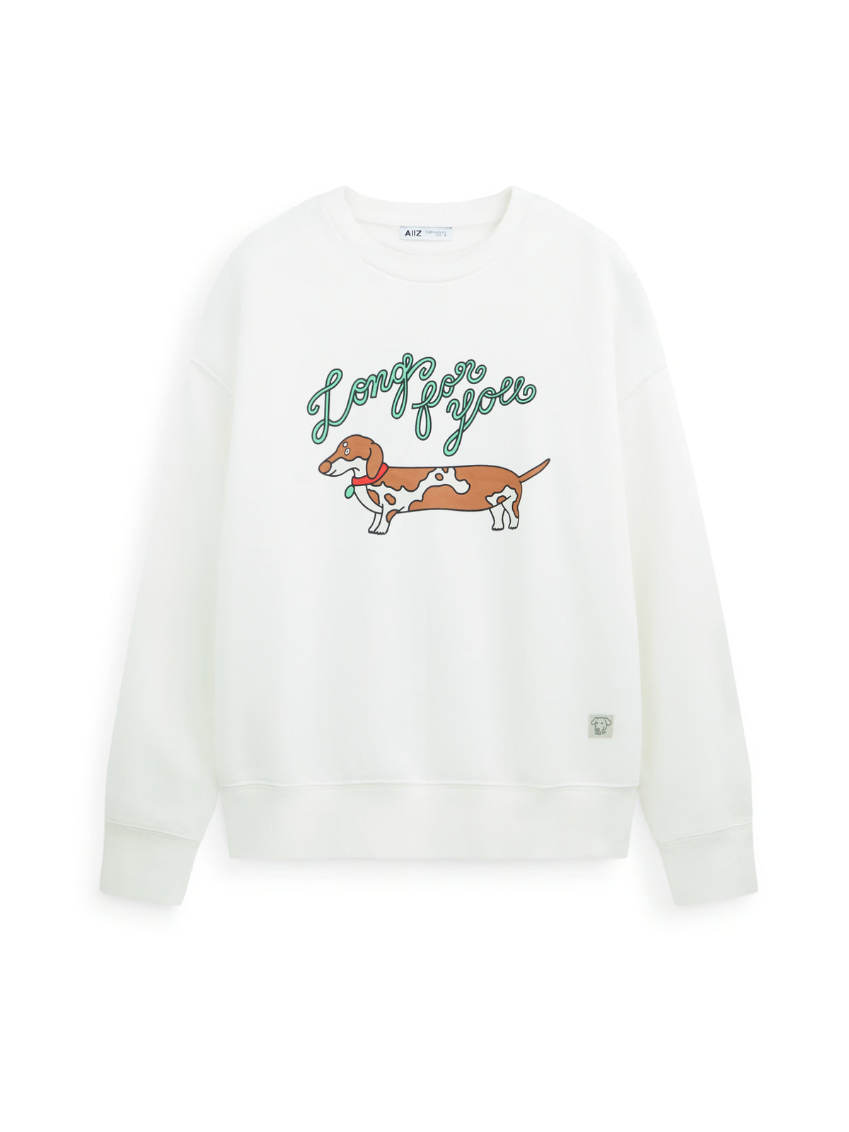 AIIZ Women's Petite Cafe Sweatshirt (OFF WHITE / L)