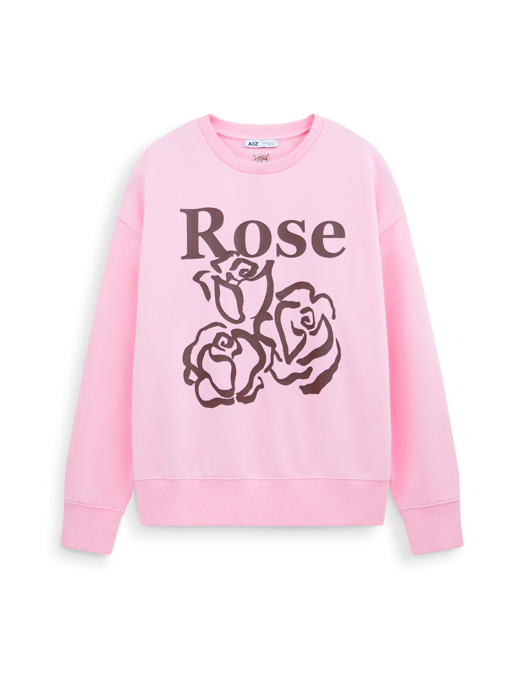 AIIZ Women's Rose Sweatshirt (Pink / S)