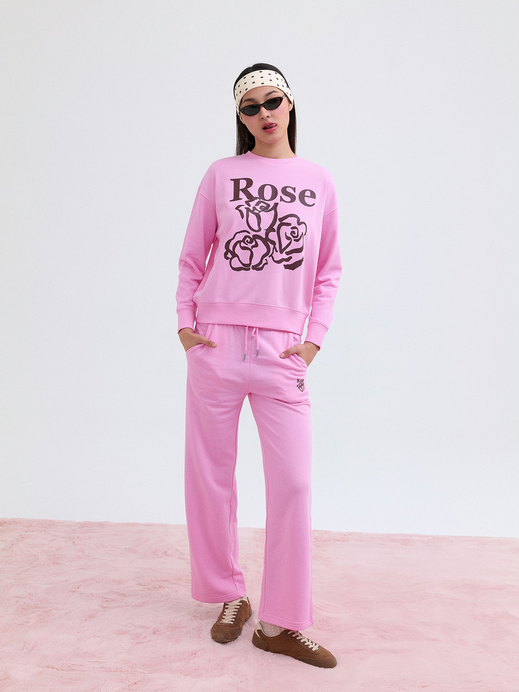 AIIZ Women's Rose Sweatshirt