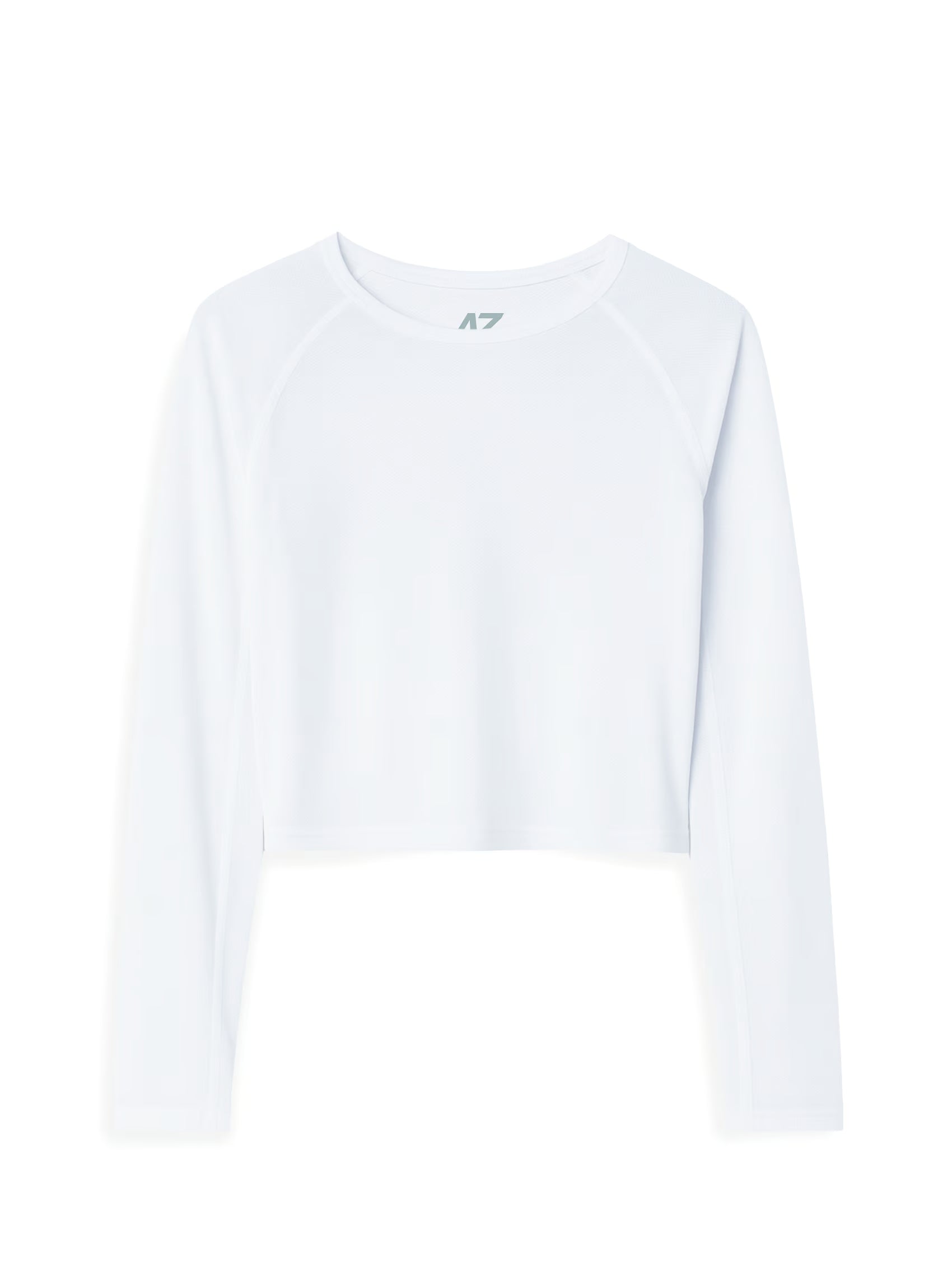 AIIZ Women's Quick Dry Active Mesh Long Sleeve Cropped Top