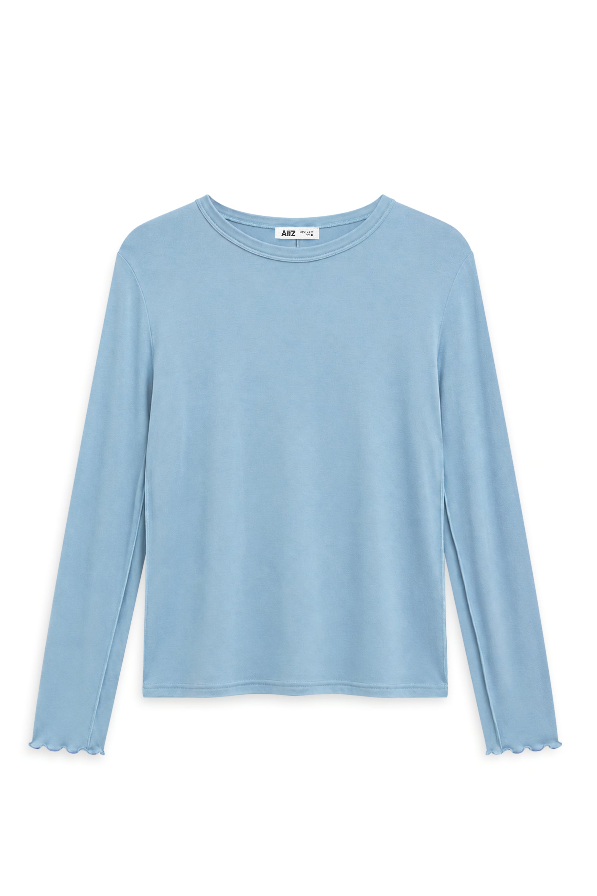 AIIZ Women's Soft Sheer Long Sleeves T-Shirt