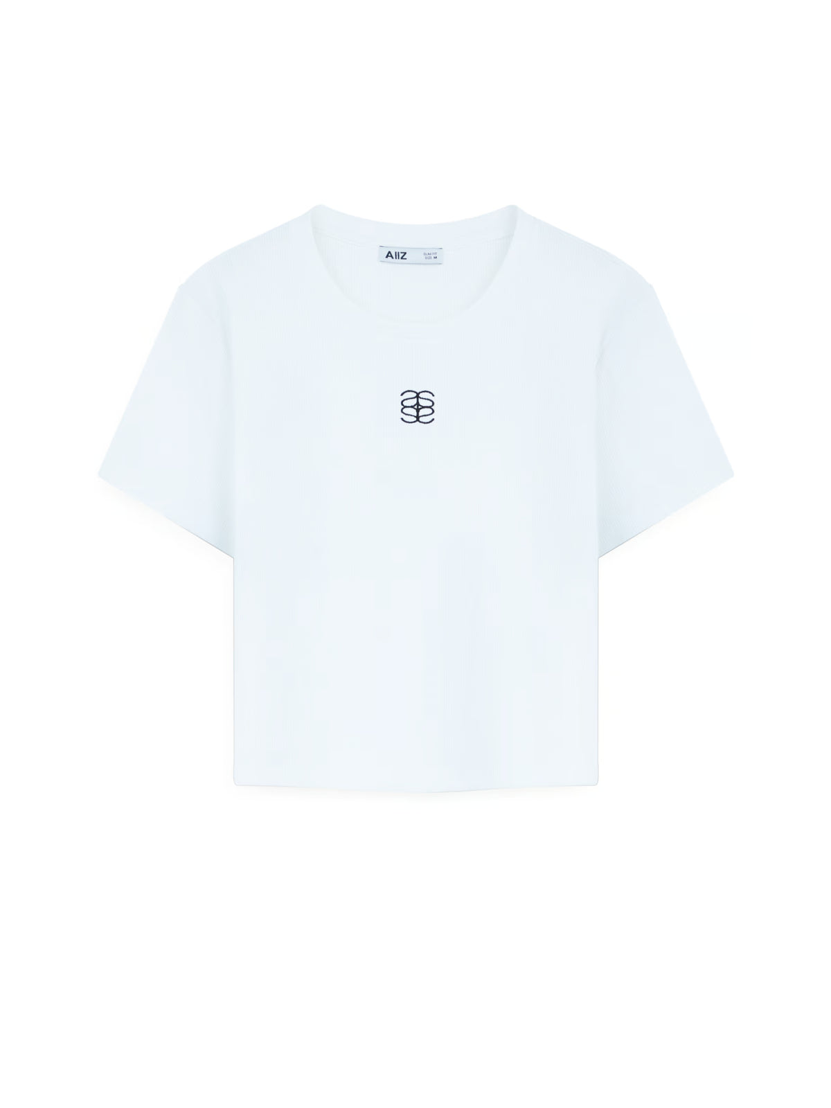 AIIZ Women's Fitted Crop T-Shirt (OFF WHITE / S)